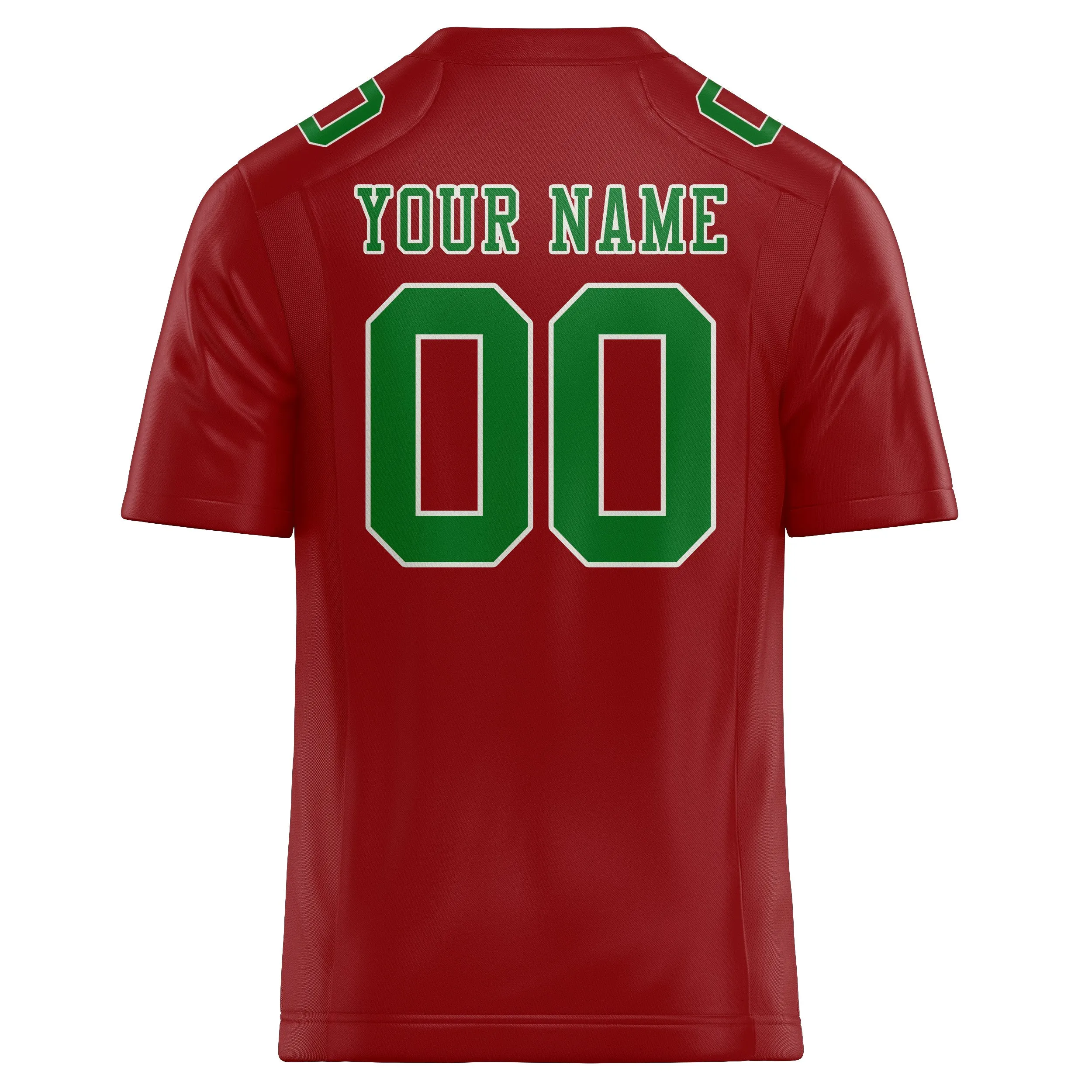 Custom Red Emerald Green Football Jersey sold by Tailorly product image thumbnail 3