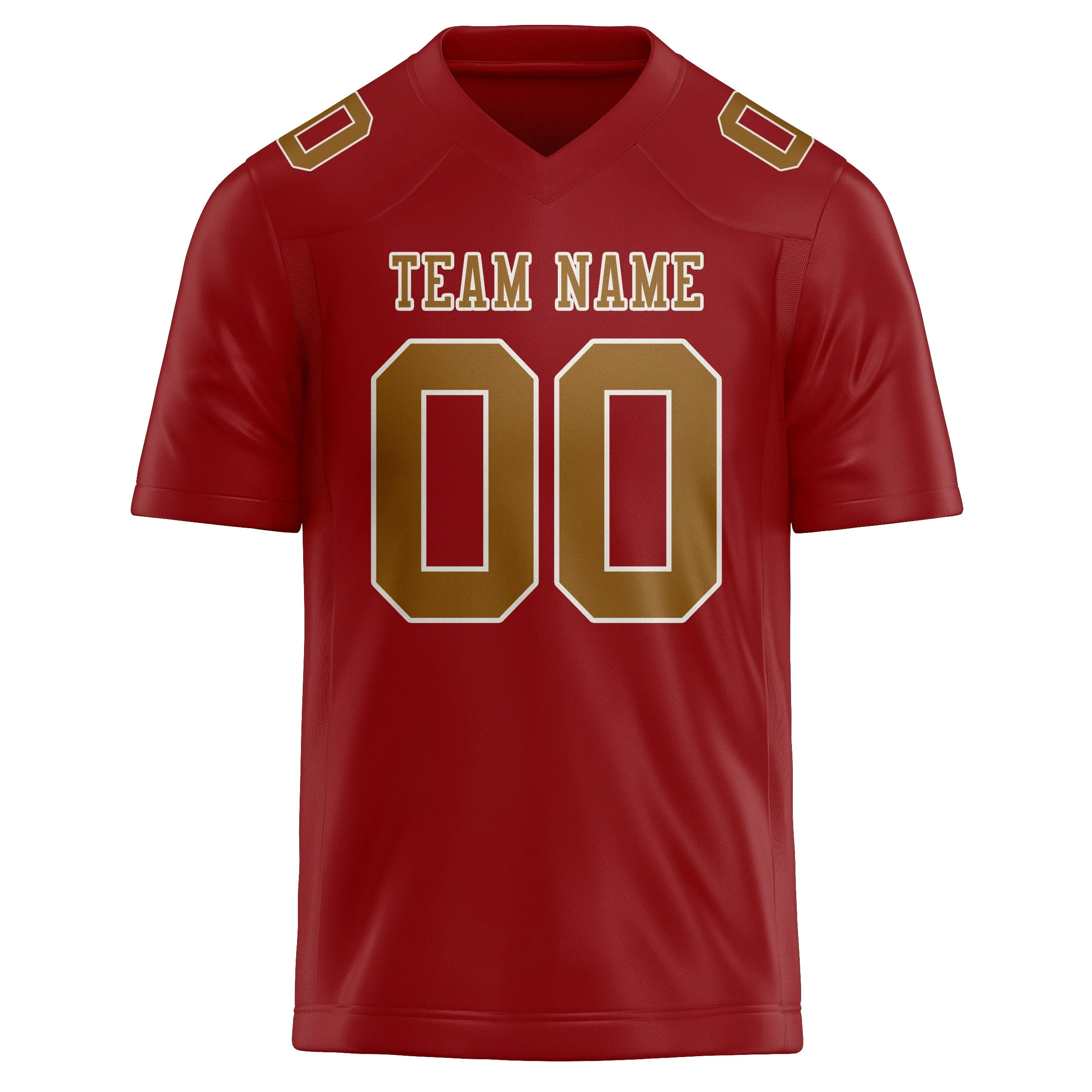 Custom Red Khaki Football Jersey sold by Tailorly product image thumbnail 2