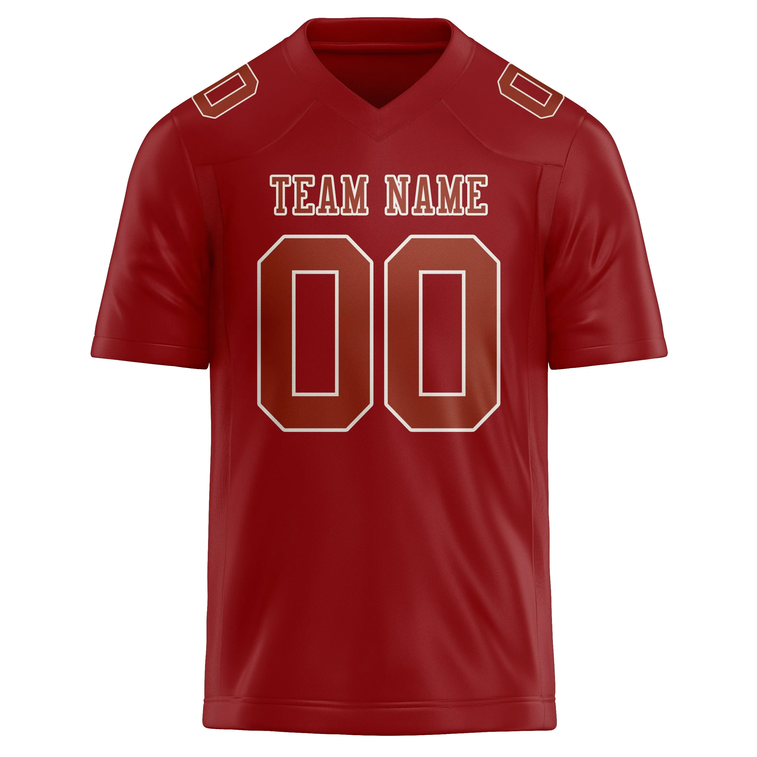 Custom Red Coral Red Football Jersey sold by Tailorly product image thumbnail 2