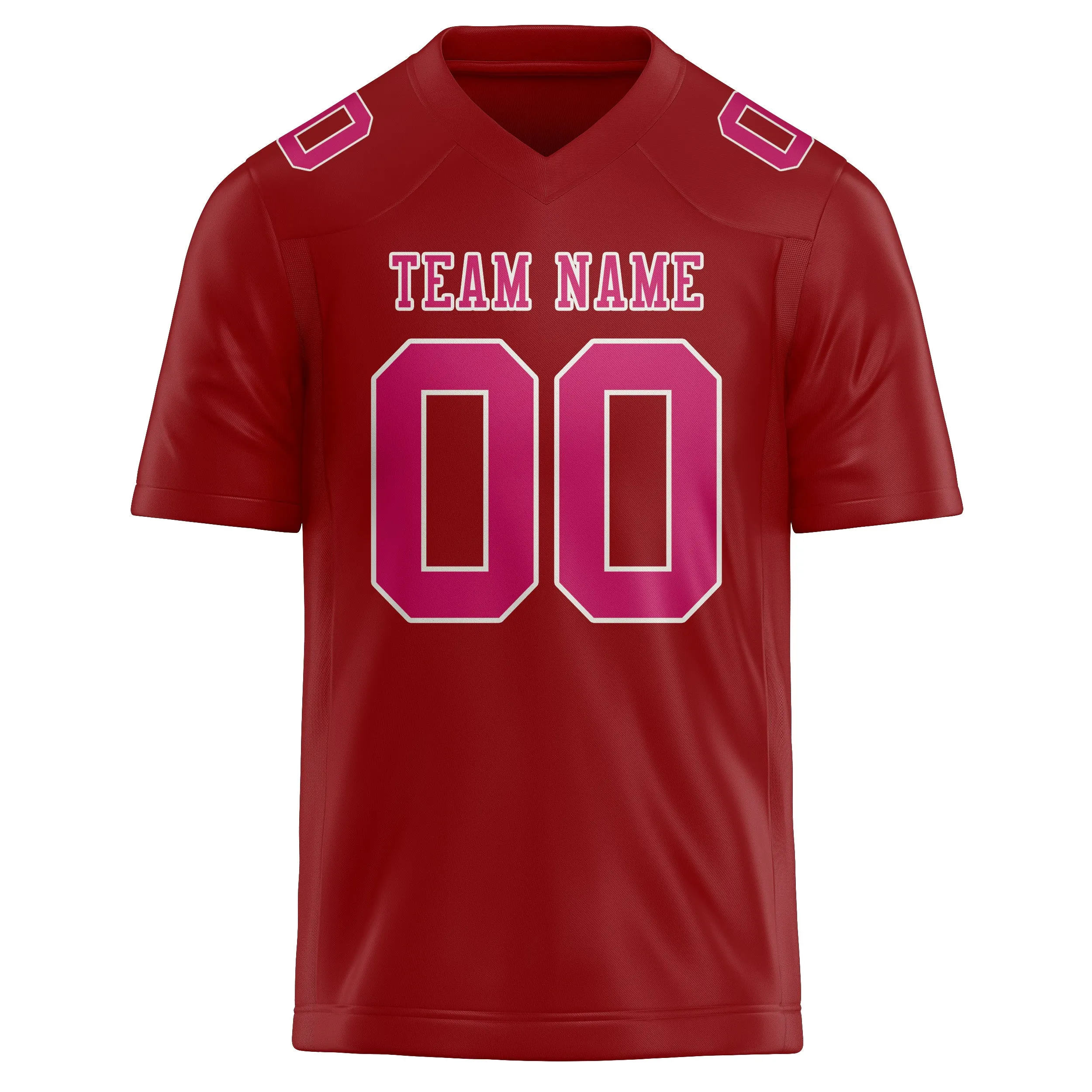 Custom Red Pink Football Jersey sold by Tailorly product image thumbnail 2