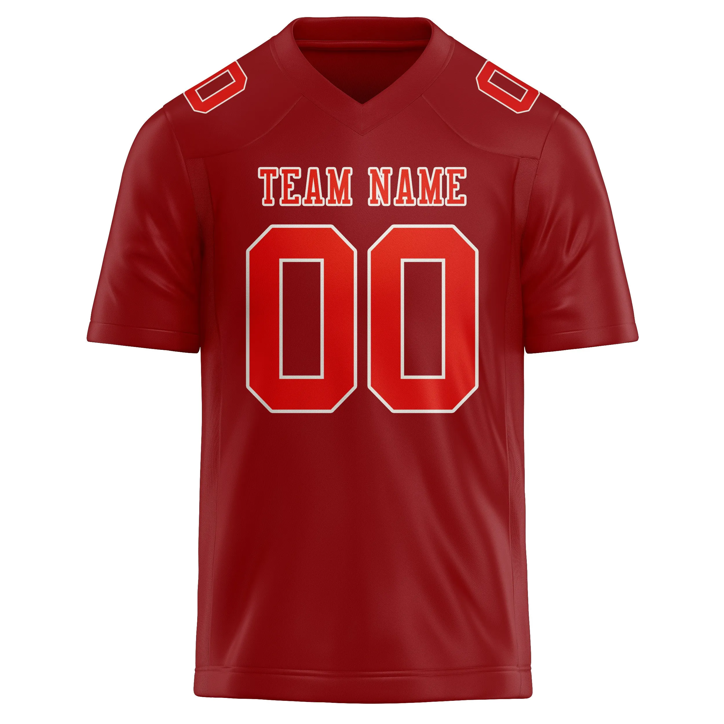Custom Red Orange Red Football Jersey sold by Tailorly product image thumbnail 2