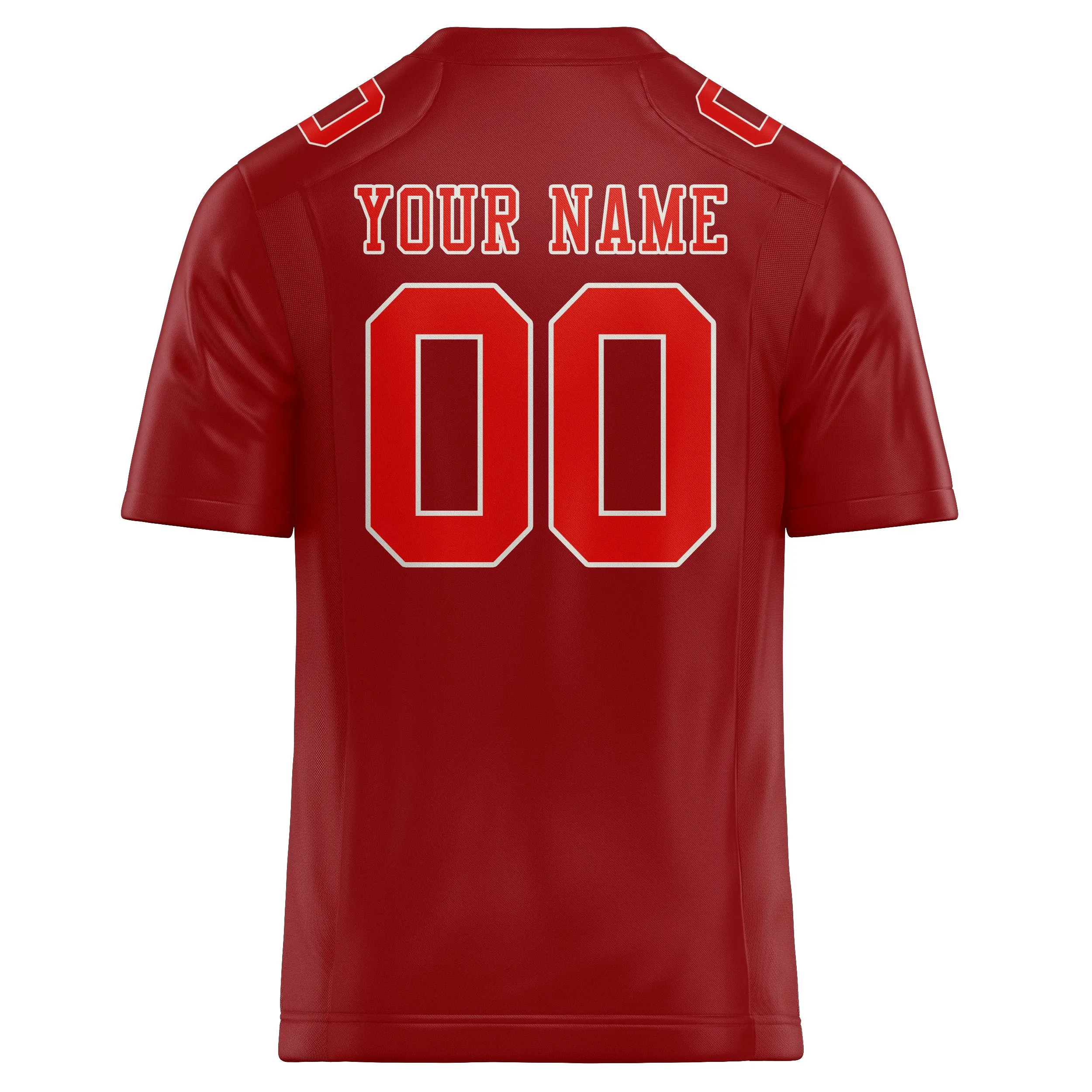Custom Red Orange Red Football Jersey sold by Tailorly product image thumbnail 3