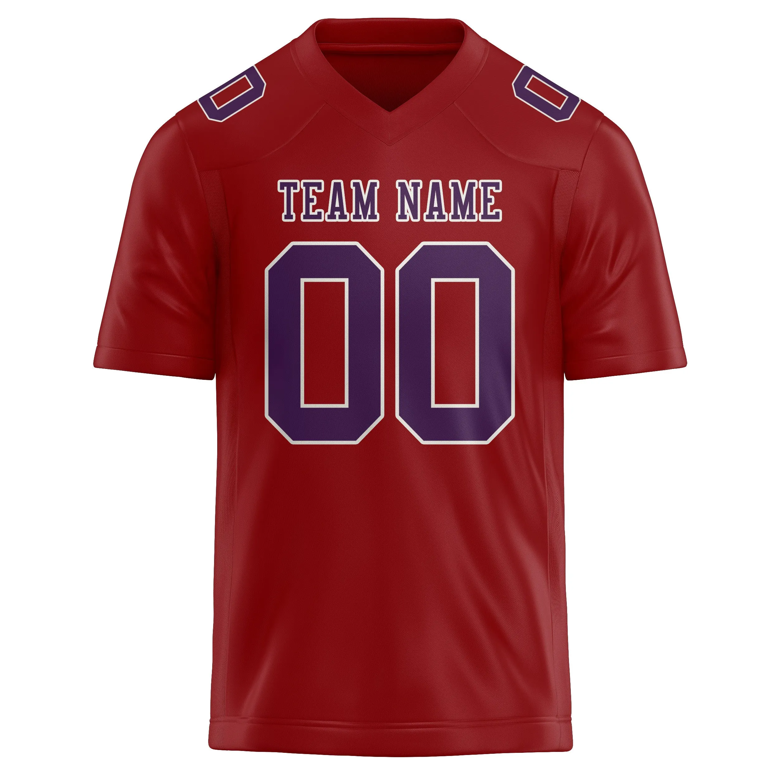 Custom Red Purple Football Jersey sold by Tailorly product image thumbnail 2