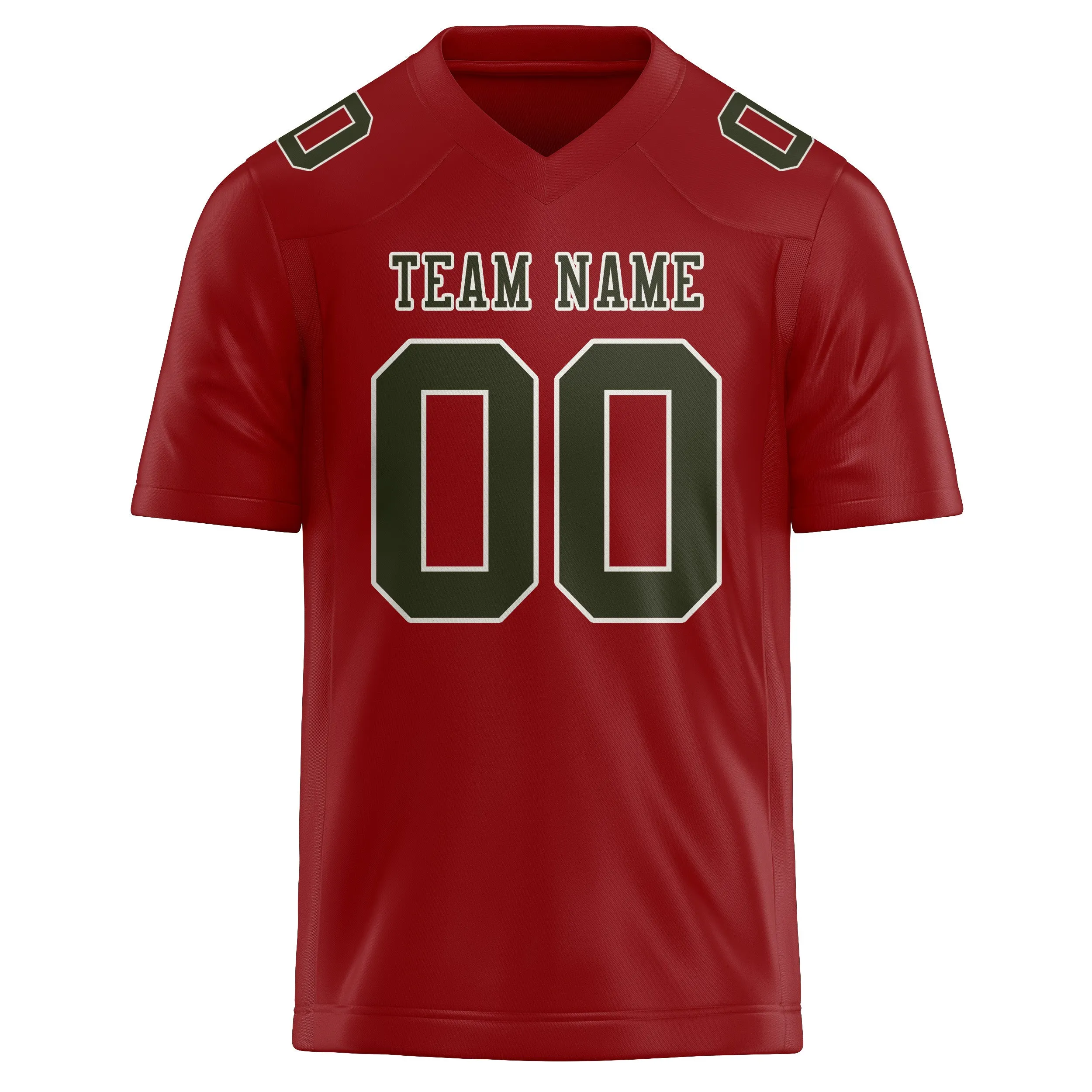 Custom Red Olive Football Jersey sold by Tailorly product image thumbnail 2