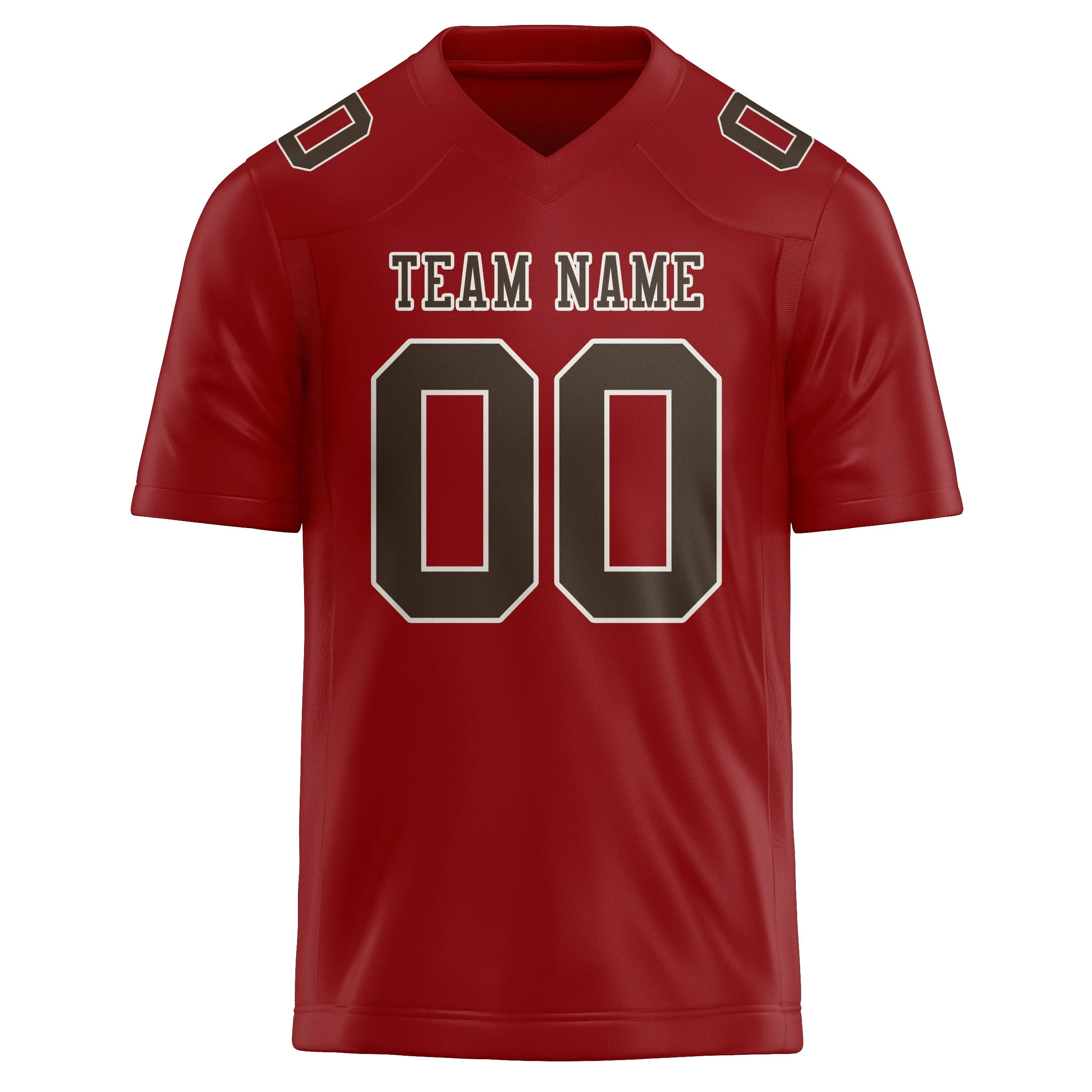 Custom Red Brown Football Jersey sold by Tailorly product image thumbnail 2