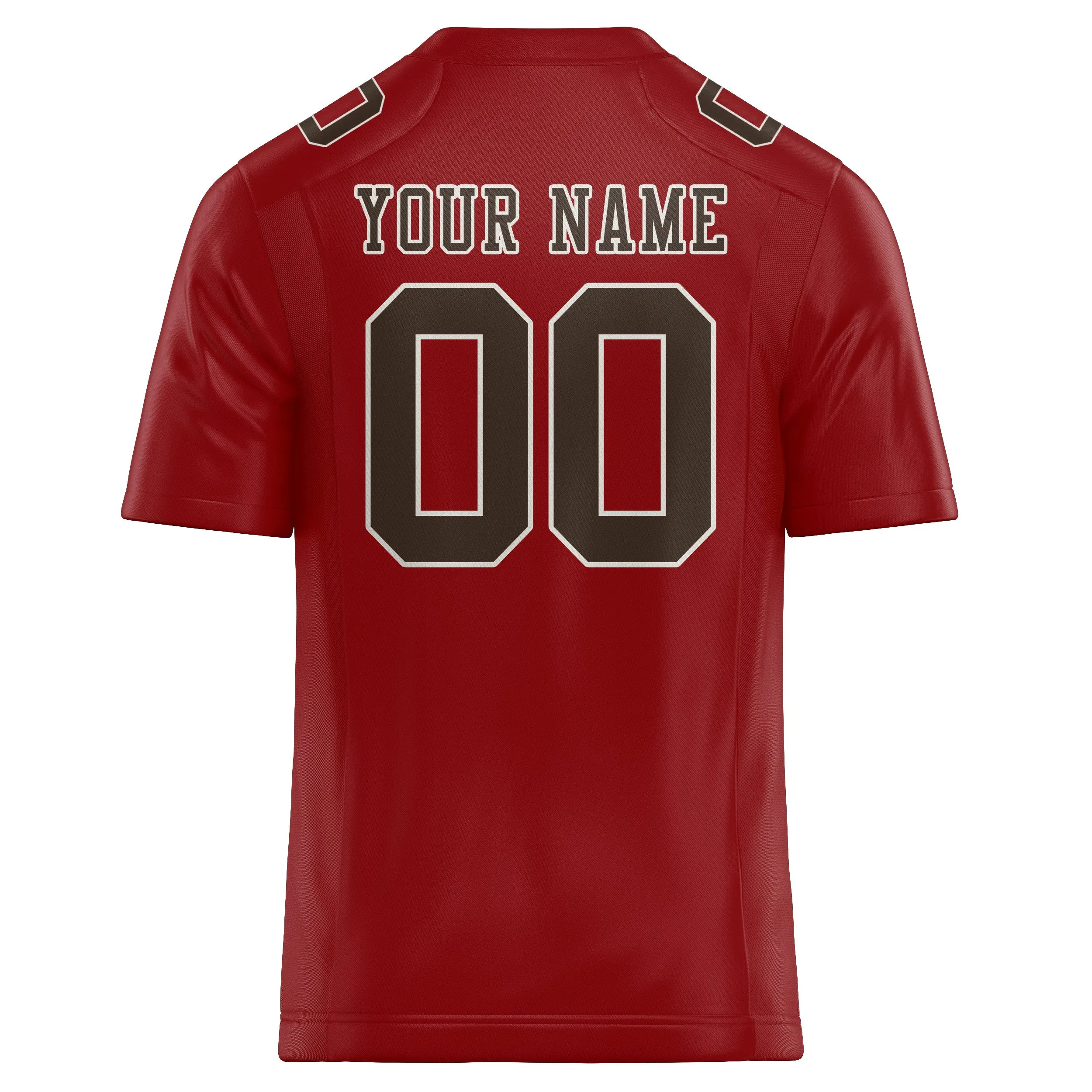 Custom Red Brown Football Jersey sold by Tailorly product image thumbnail 3