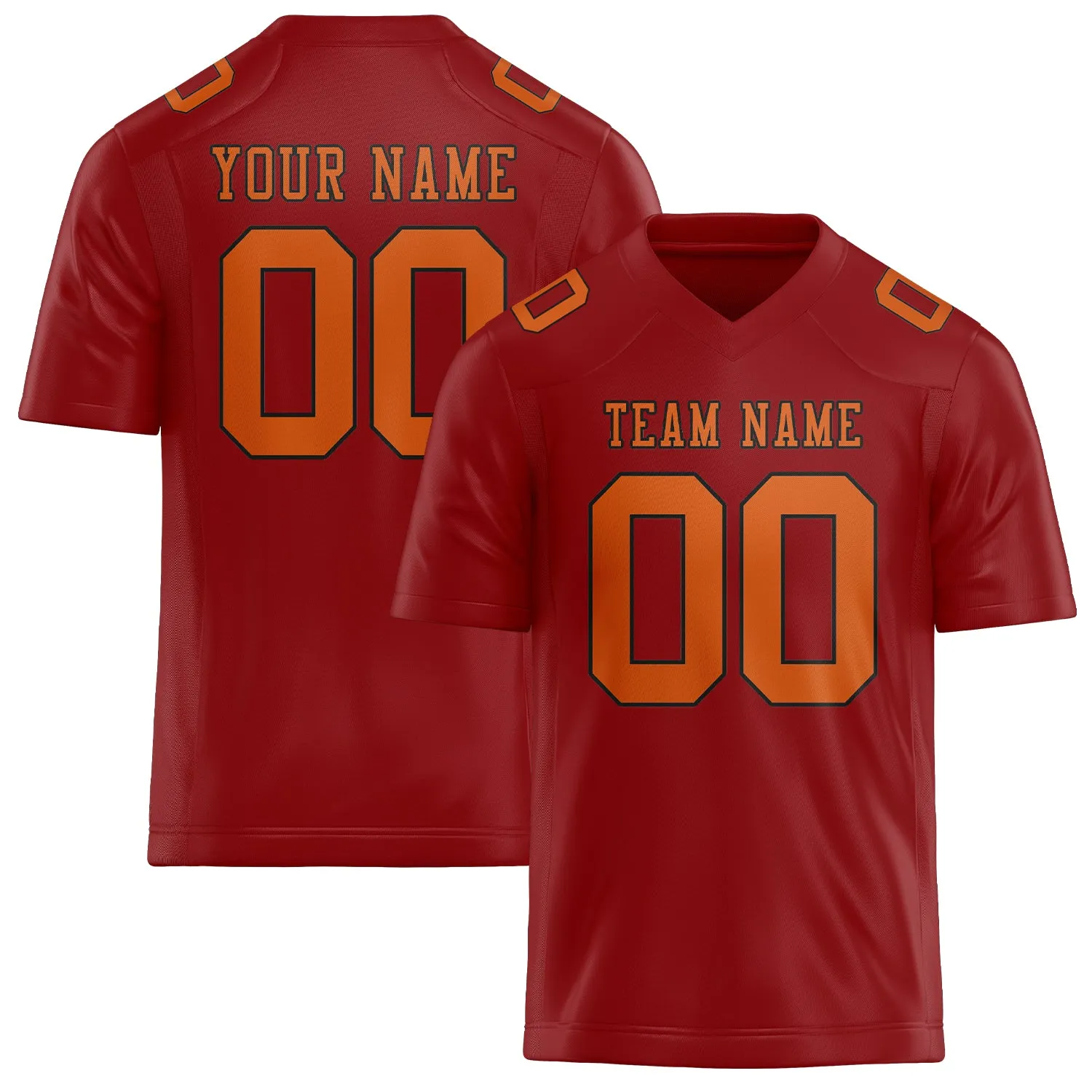 Custom Red Orange Football Jersey sold by Tailorly
