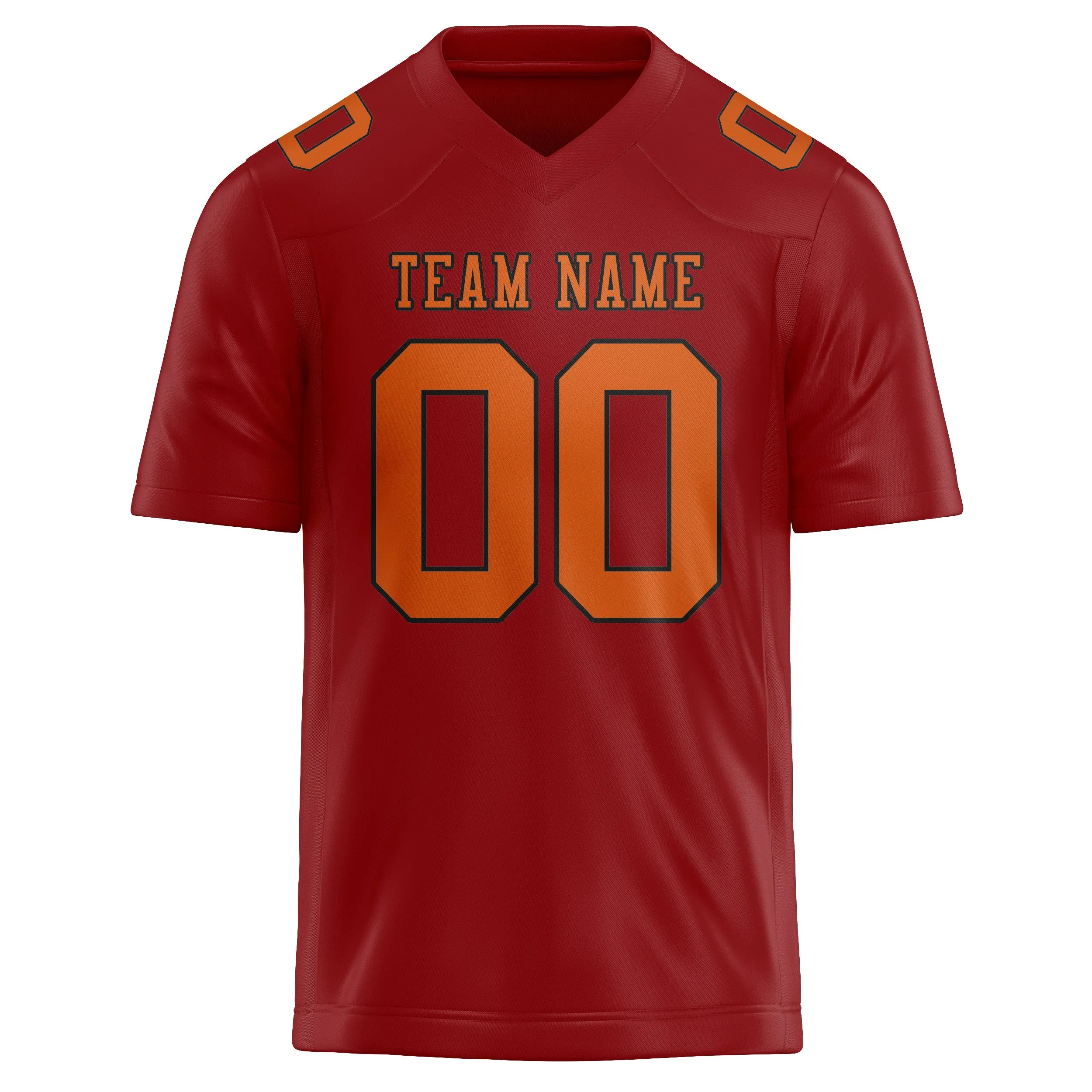 Custom Red Orange Football Jersey sold by Tailorly product image thumbnail 2