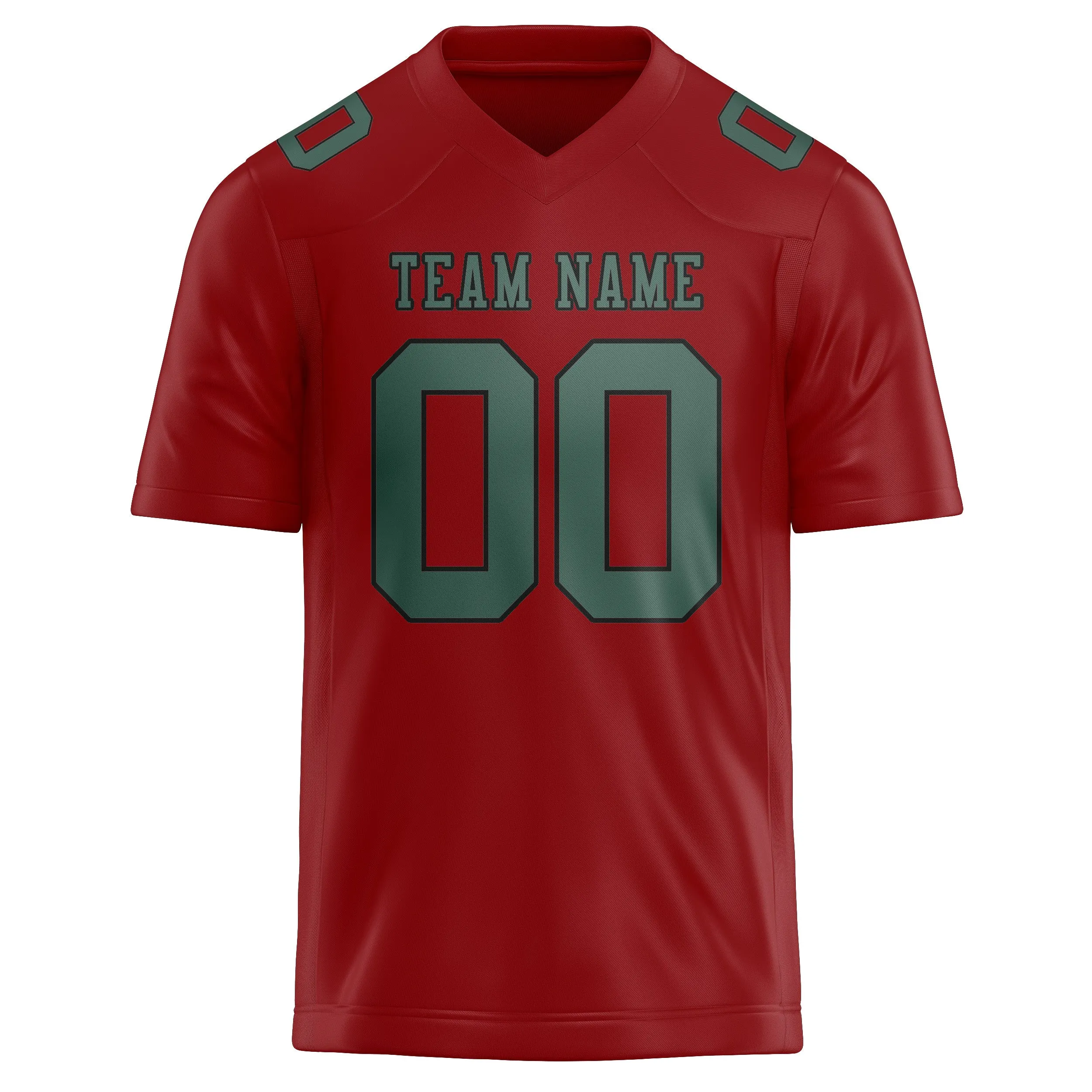 Custom Red Blue Green Football Jersey sold by Tailorly product image thumbnail 2