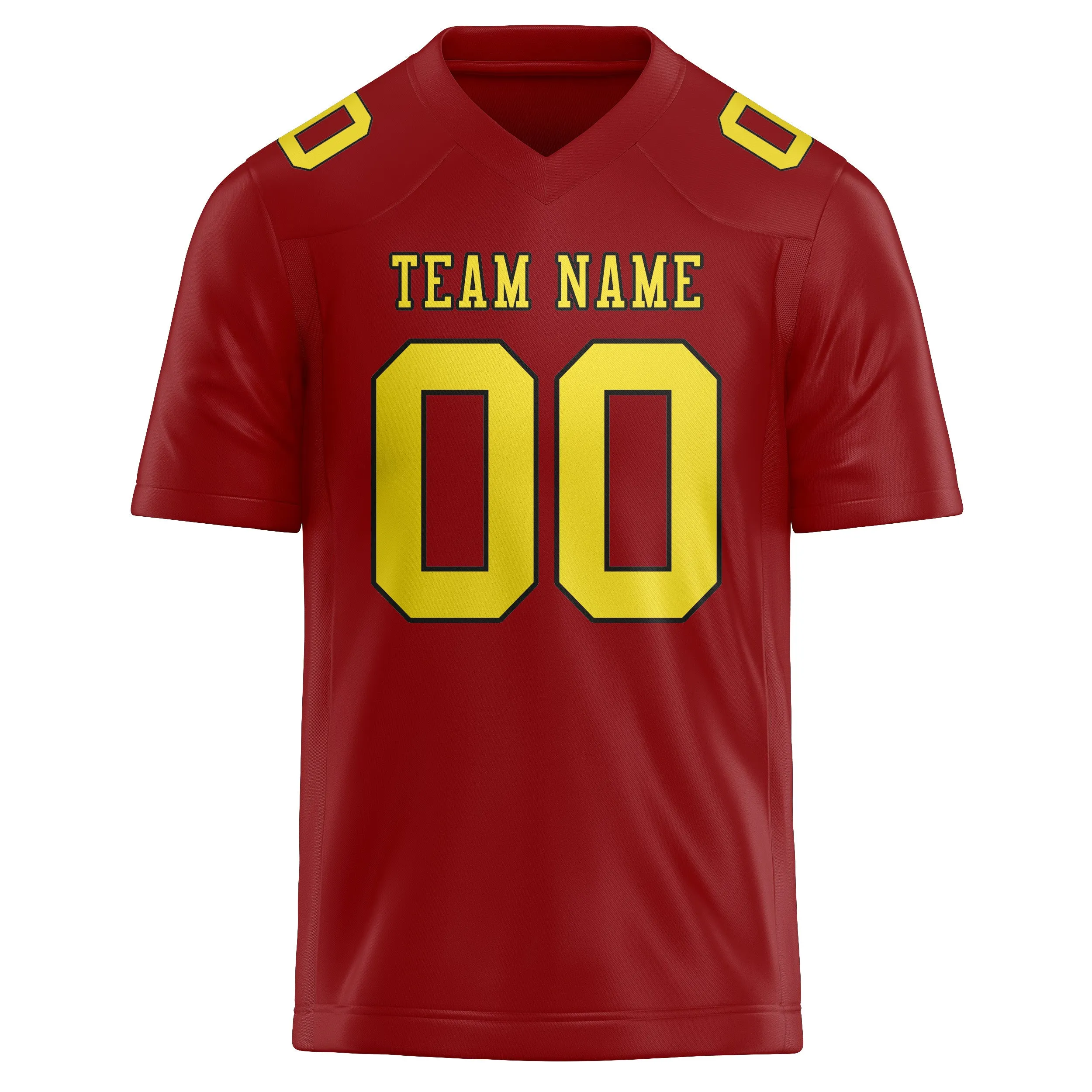 Custom Red Light Yellow Football Jersey sold by Tailorly product image thumbnail 2