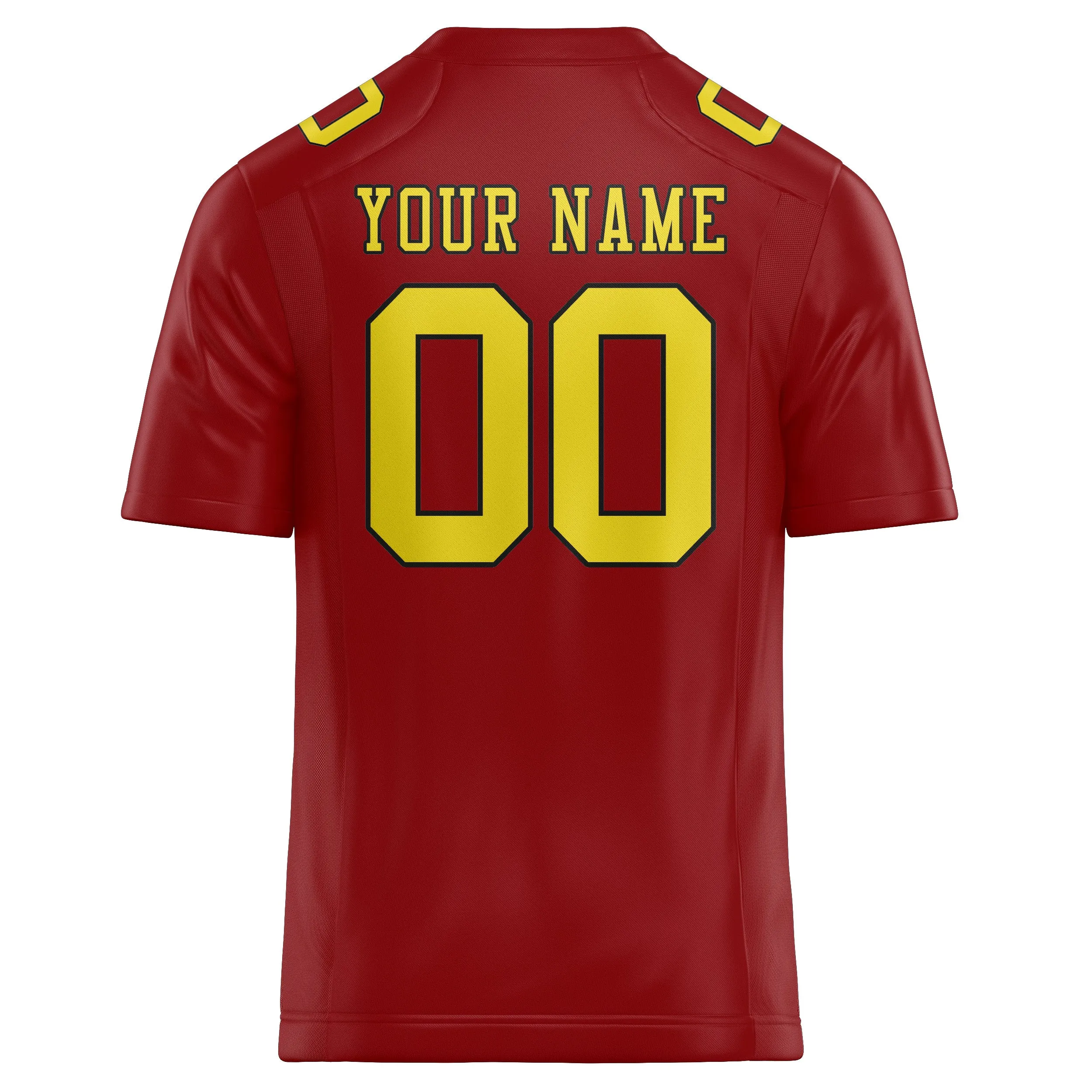 Custom Red Light Yellow Football Jersey sold by Tailorly product image thumbnail 3