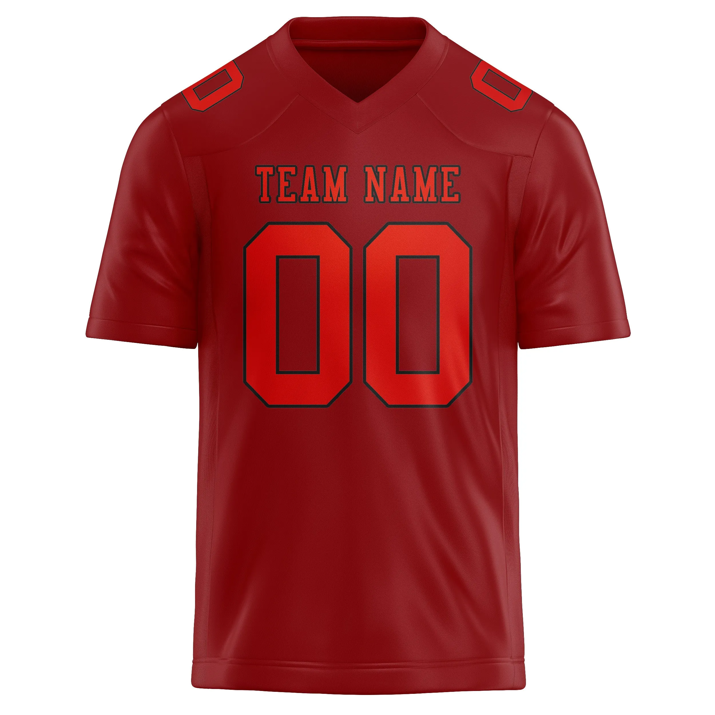 Custom Red Orange Red Football Jersey sold by Tailorly product image thumbnail 2