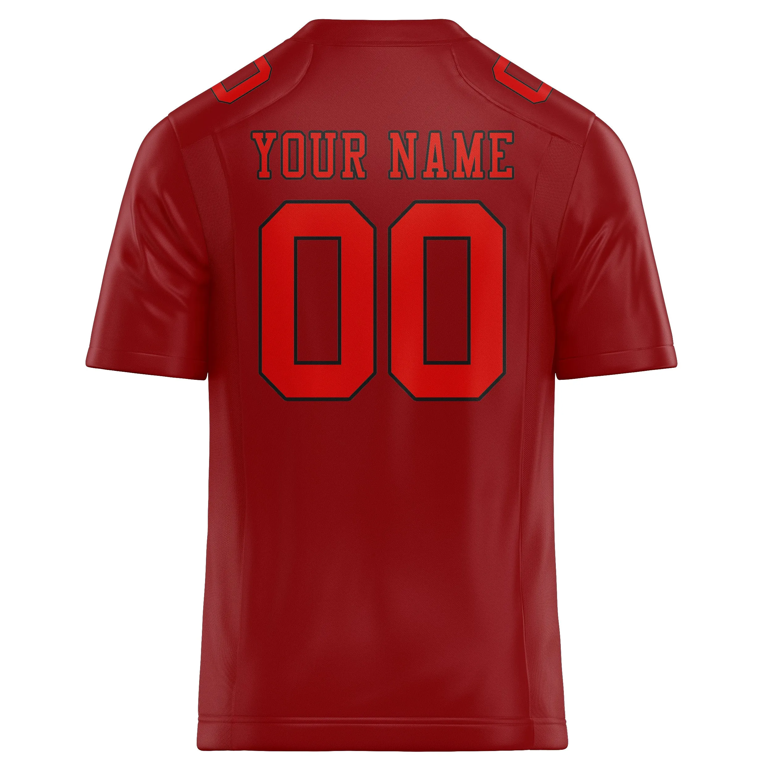 Custom Red Orange Red Football Jersey sold by Tailorly product image thumbnail 3