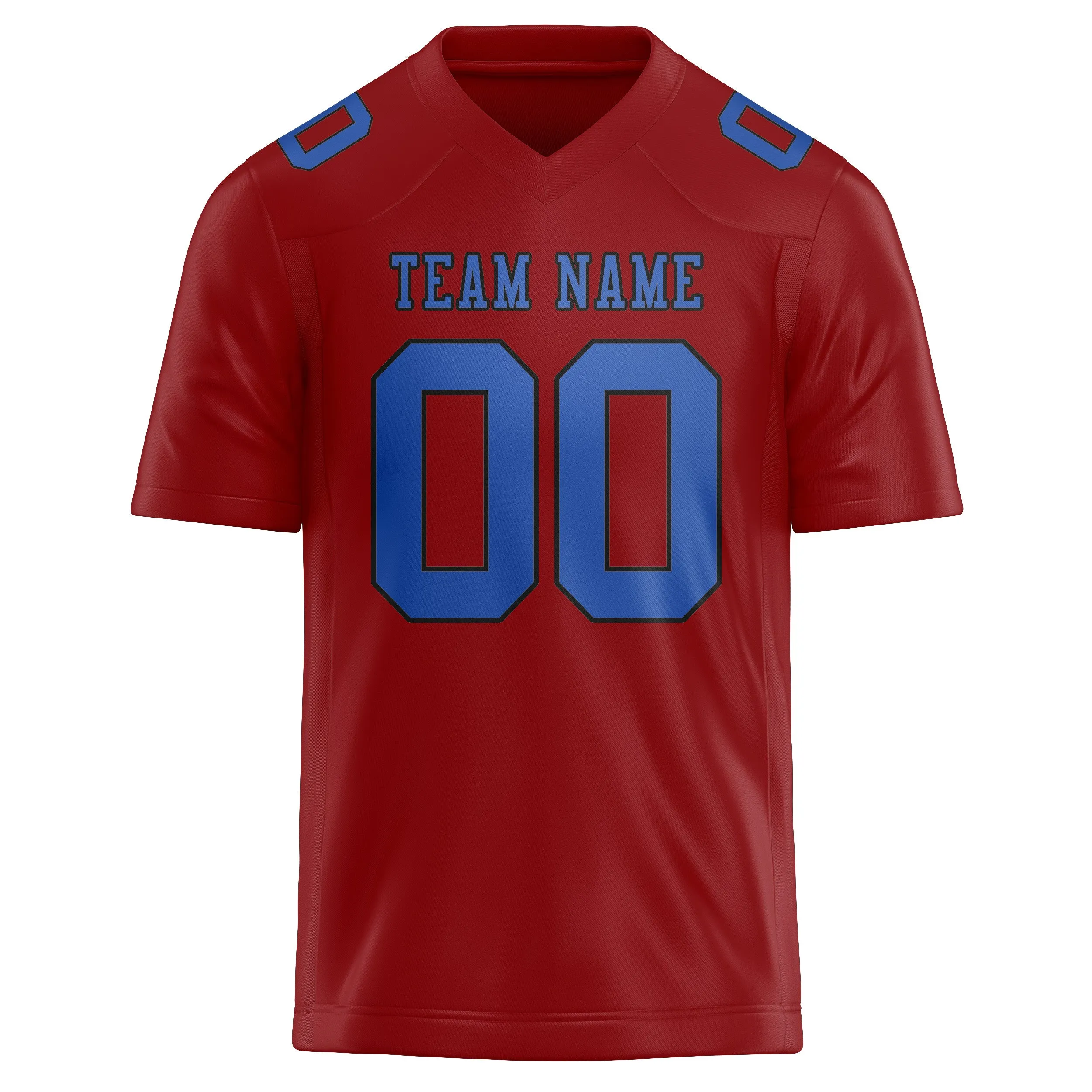 Custom Red Sky Blue Football Jersey sold by Tailorly product image thumbnail 2