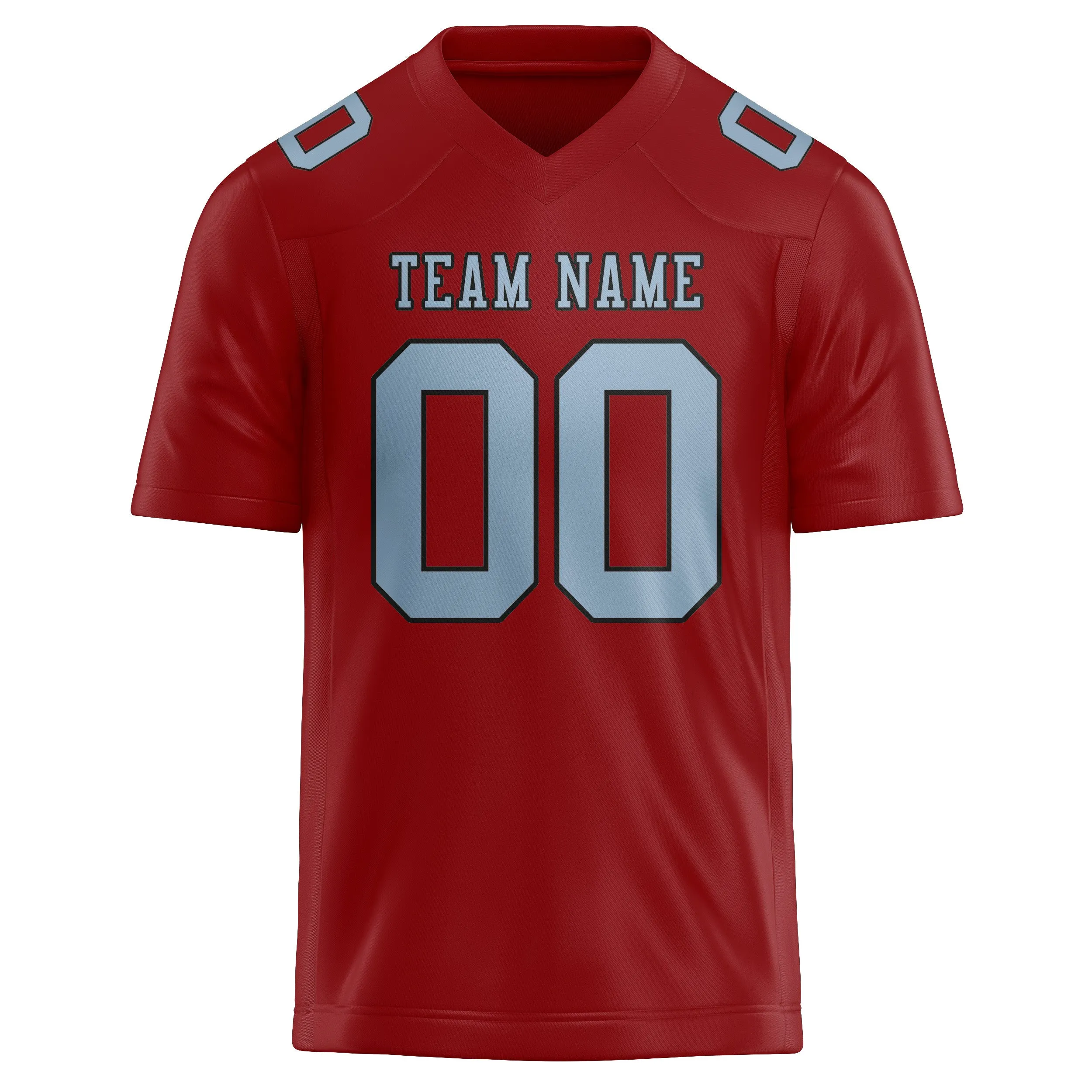 Custom Red Light Blue Football Jersey sold by Tailorly product image thumbnail 2