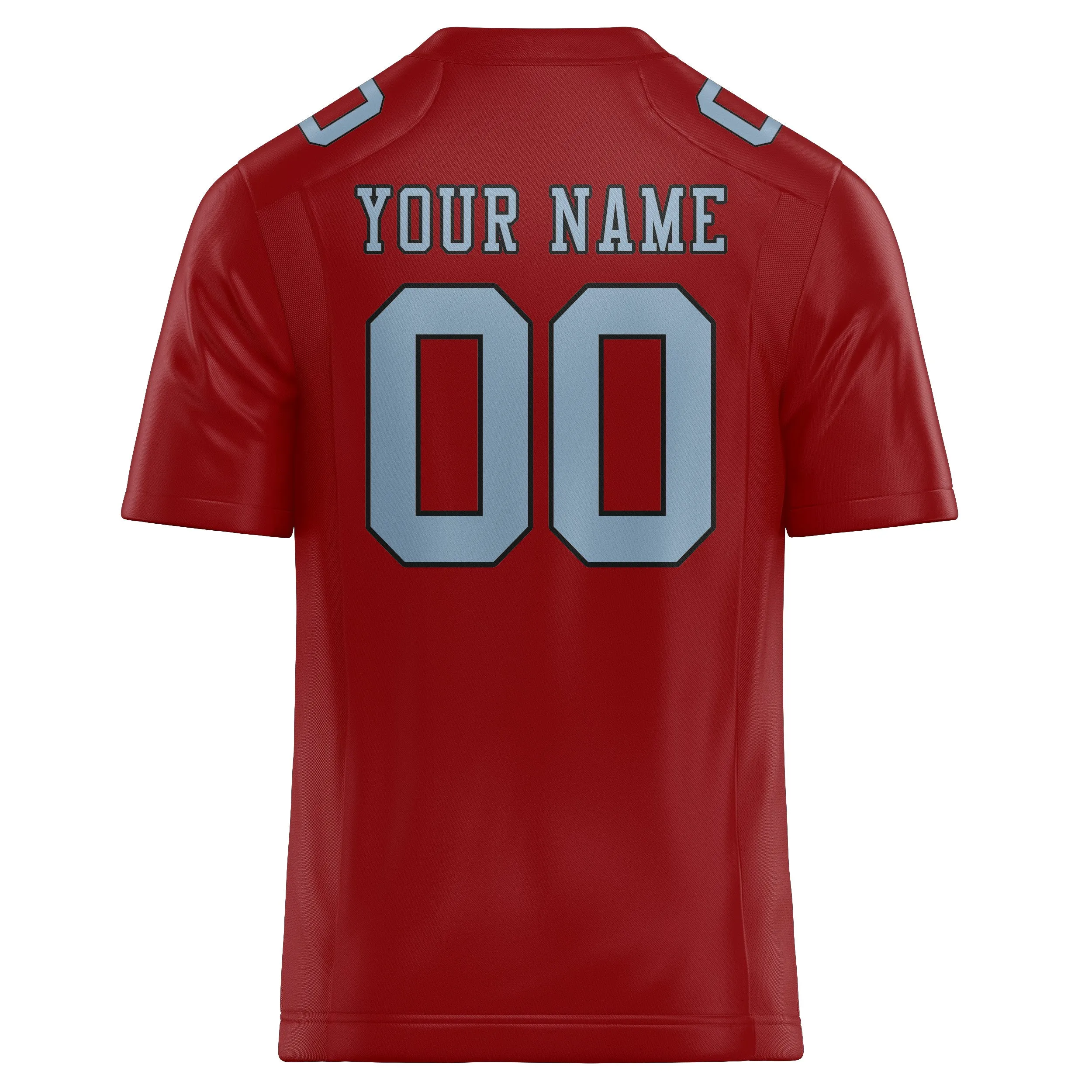 Custom Red Light Blue Football Jersey sold by Tailorly product image thumbnail 3