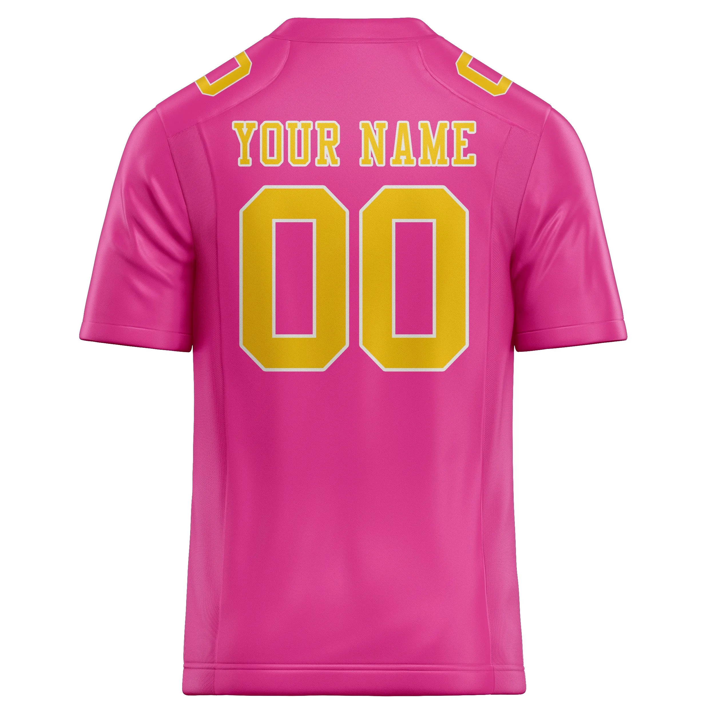 Custom Pink Gold Football Jersey sold by Tailorly product image thumbnail 3