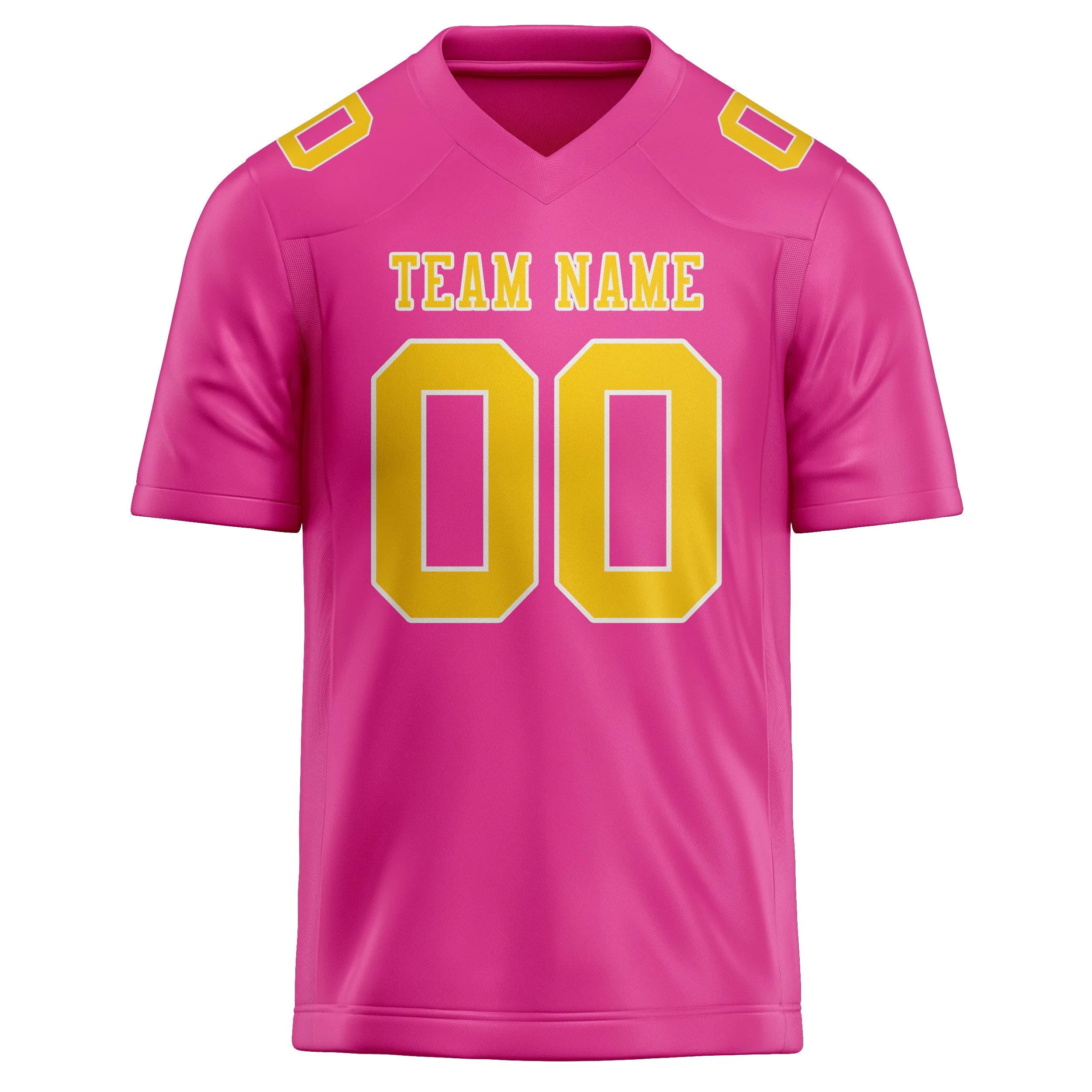 Custom Pink Gold Football Jersey sold by Tailorly product image thumbnail 2
