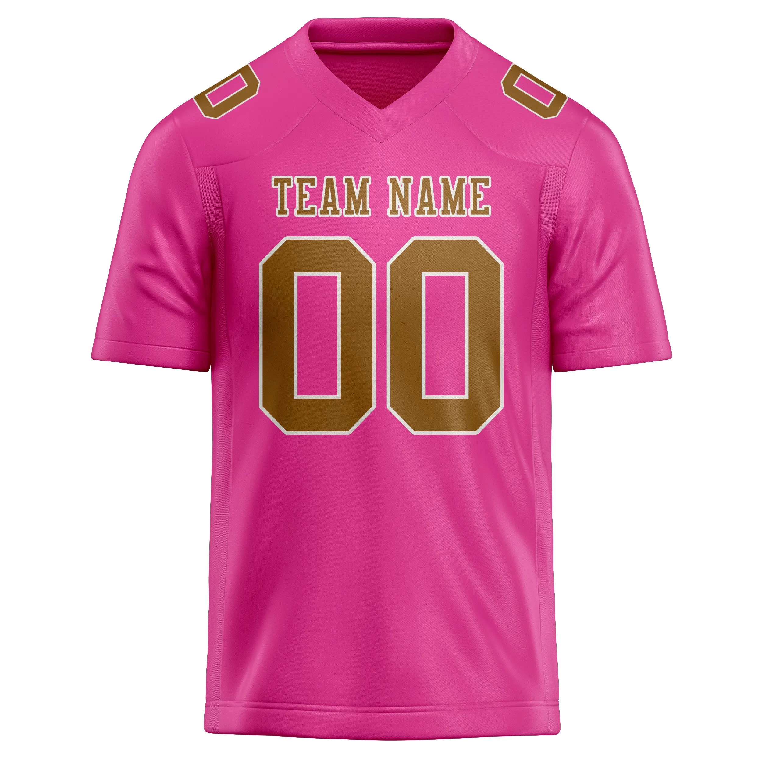 Custom Pink Khaki Football Jersey sold by Tailorly product image thumbnail 2
