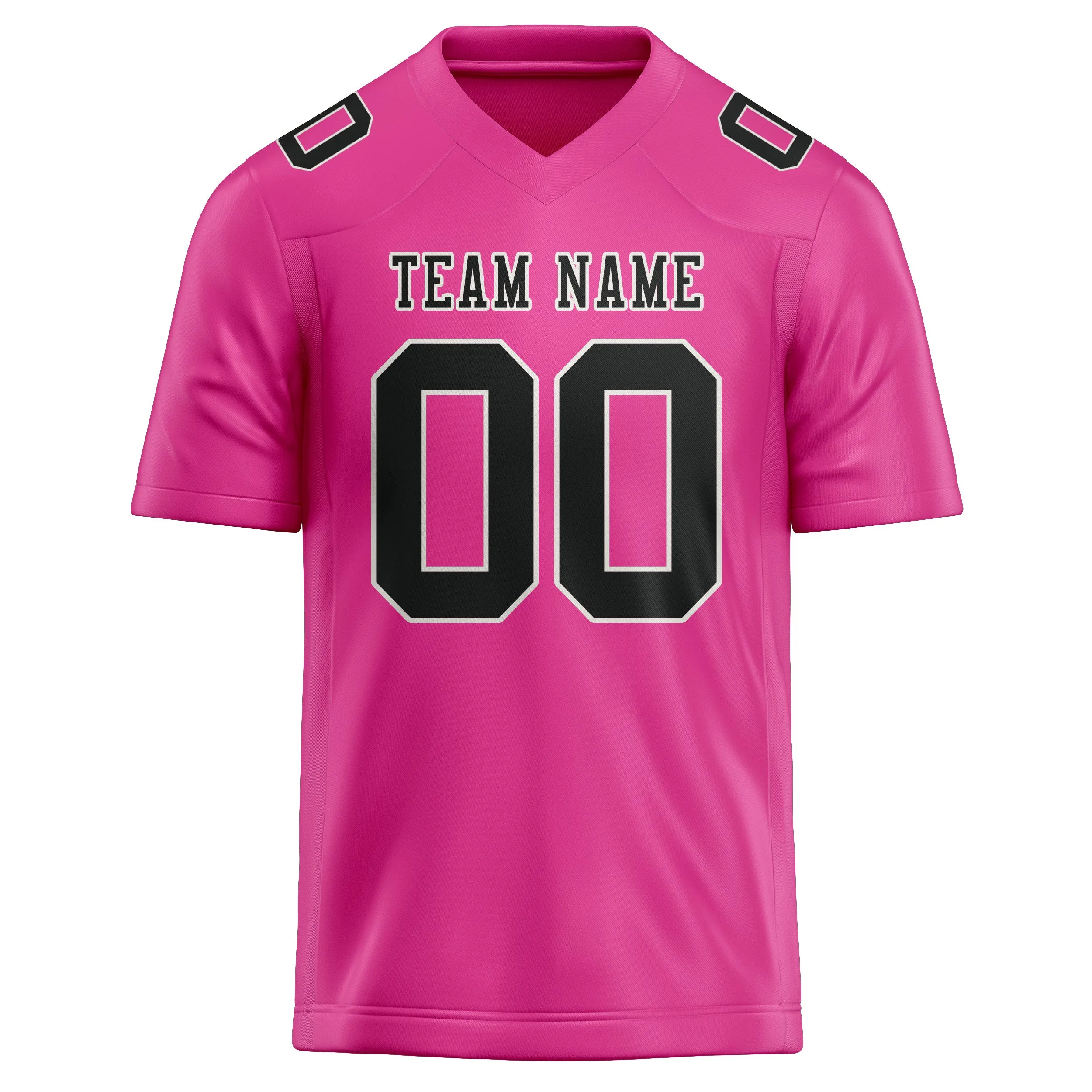 Custom Pink Black Football Jersey sold by Tailorly product image thumbnail 2