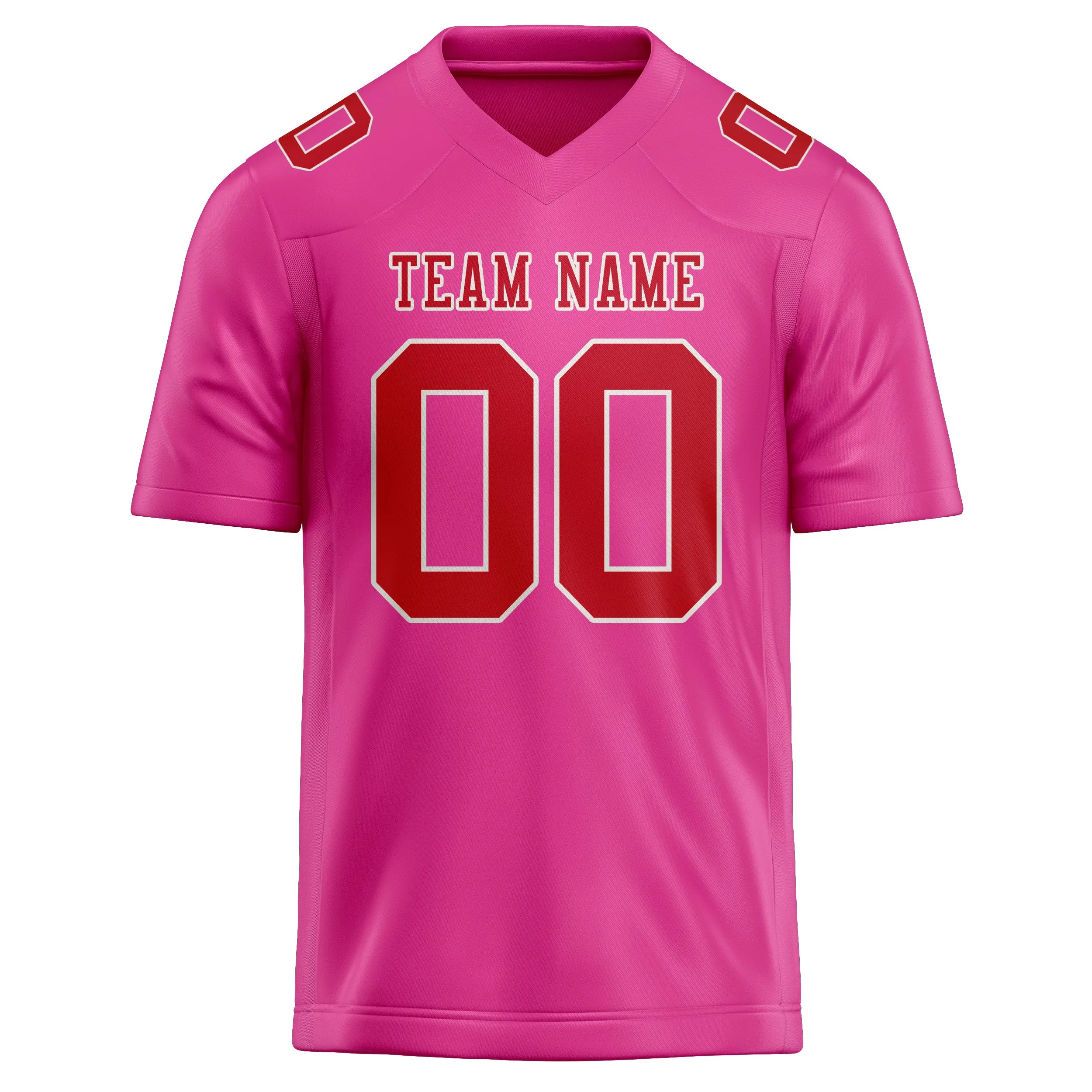 Custom Pink Red Football Jersey sold by Tailorly product image thumbnail 2
