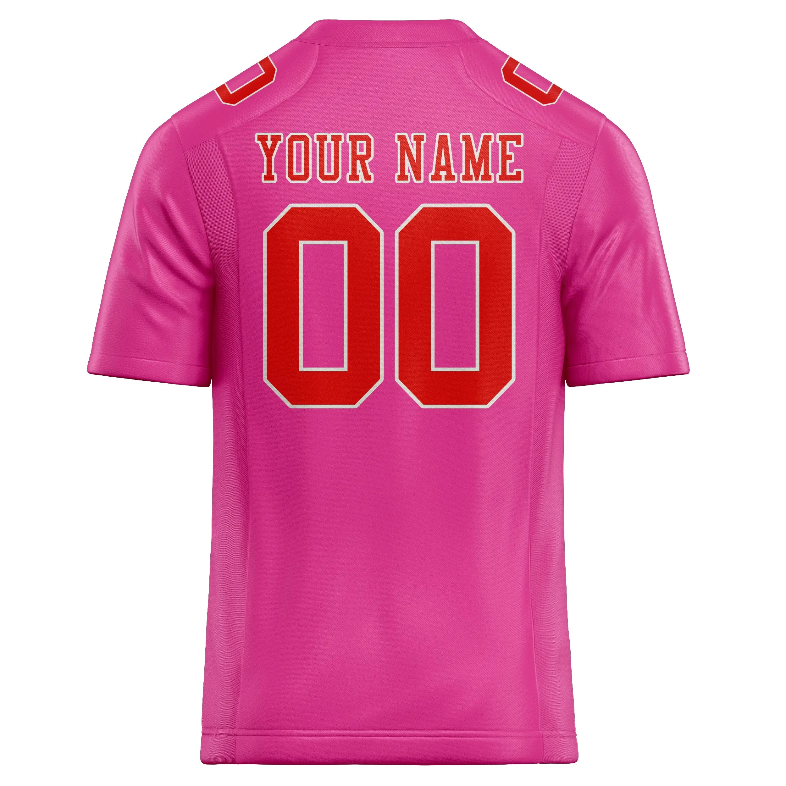 Custom Pink Orange Red Football Jersey sold by Tailorly product image thumbnail 3