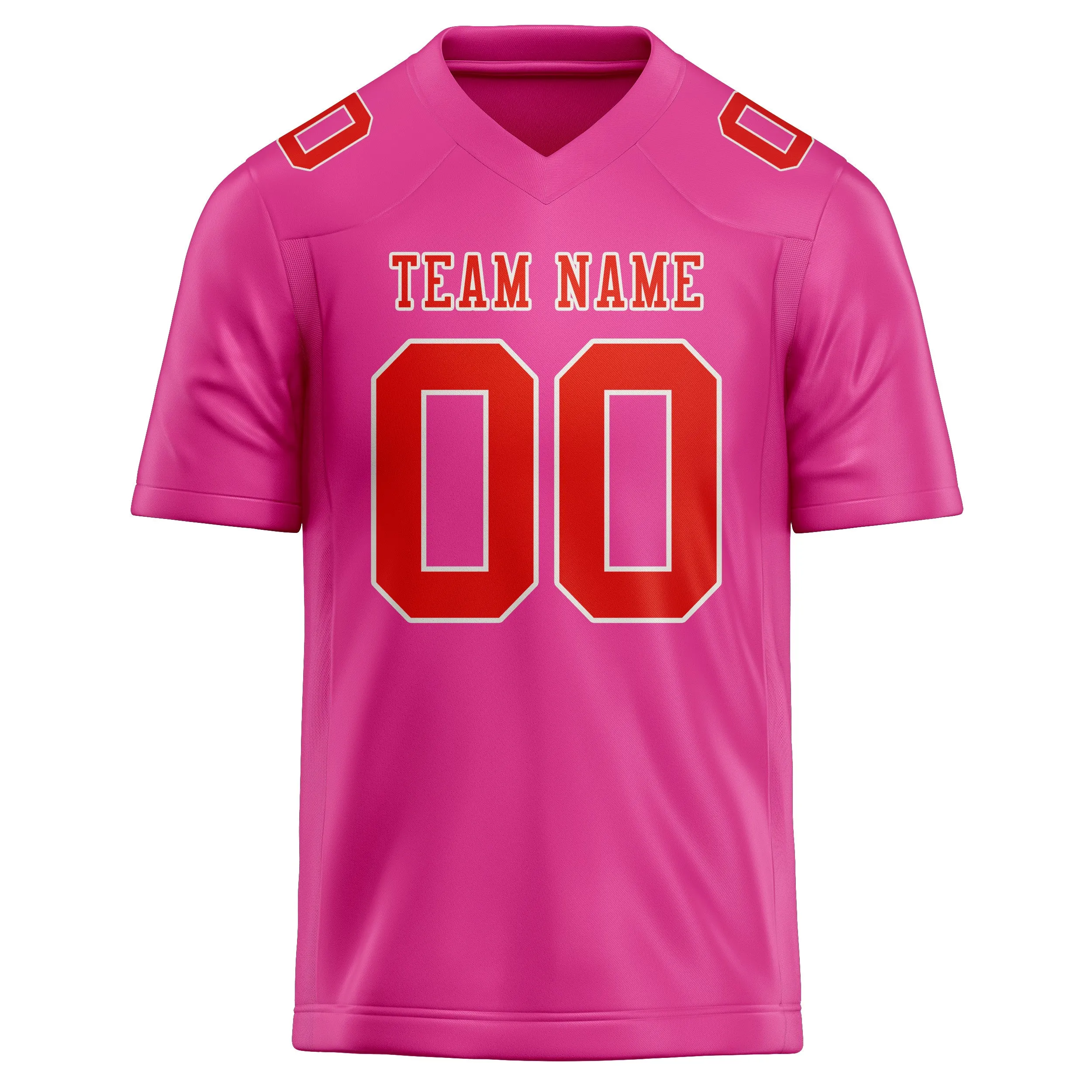 Custom Pink Orange Red Football Jersey sold by Tailorly product image thumbnail 2