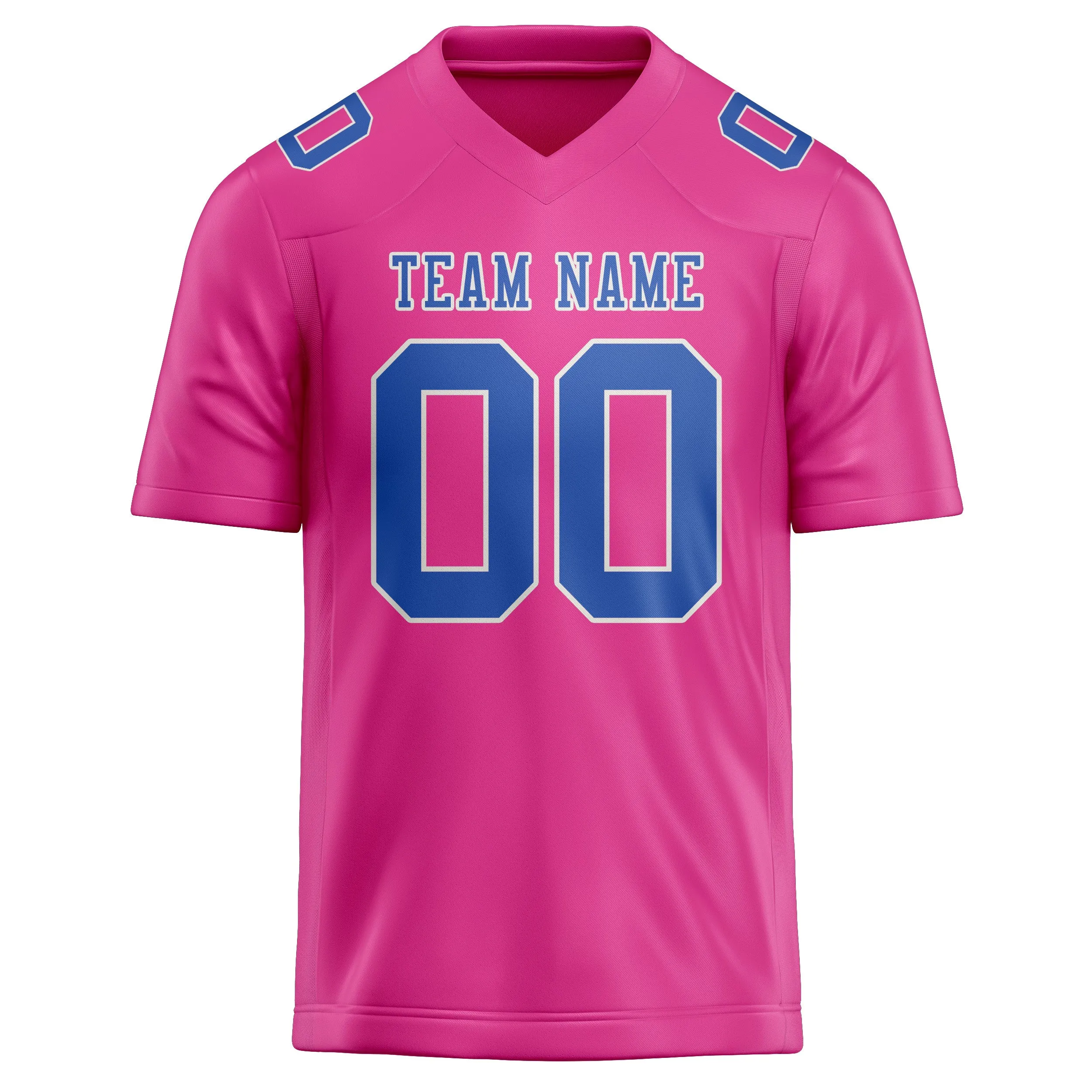 Custom Pink Sky Blue Football Jersey sold by Tailorly product image thumbnail 2