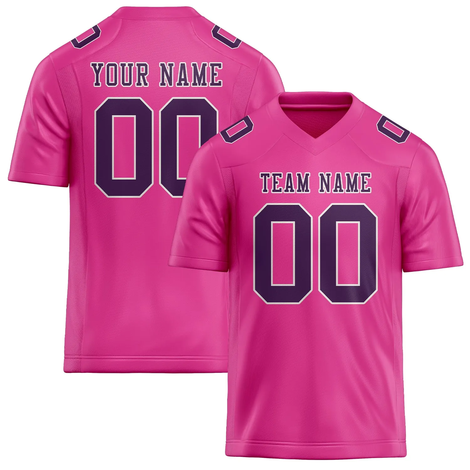 Custom Pink Purple Football Jersey sold by Tailorly