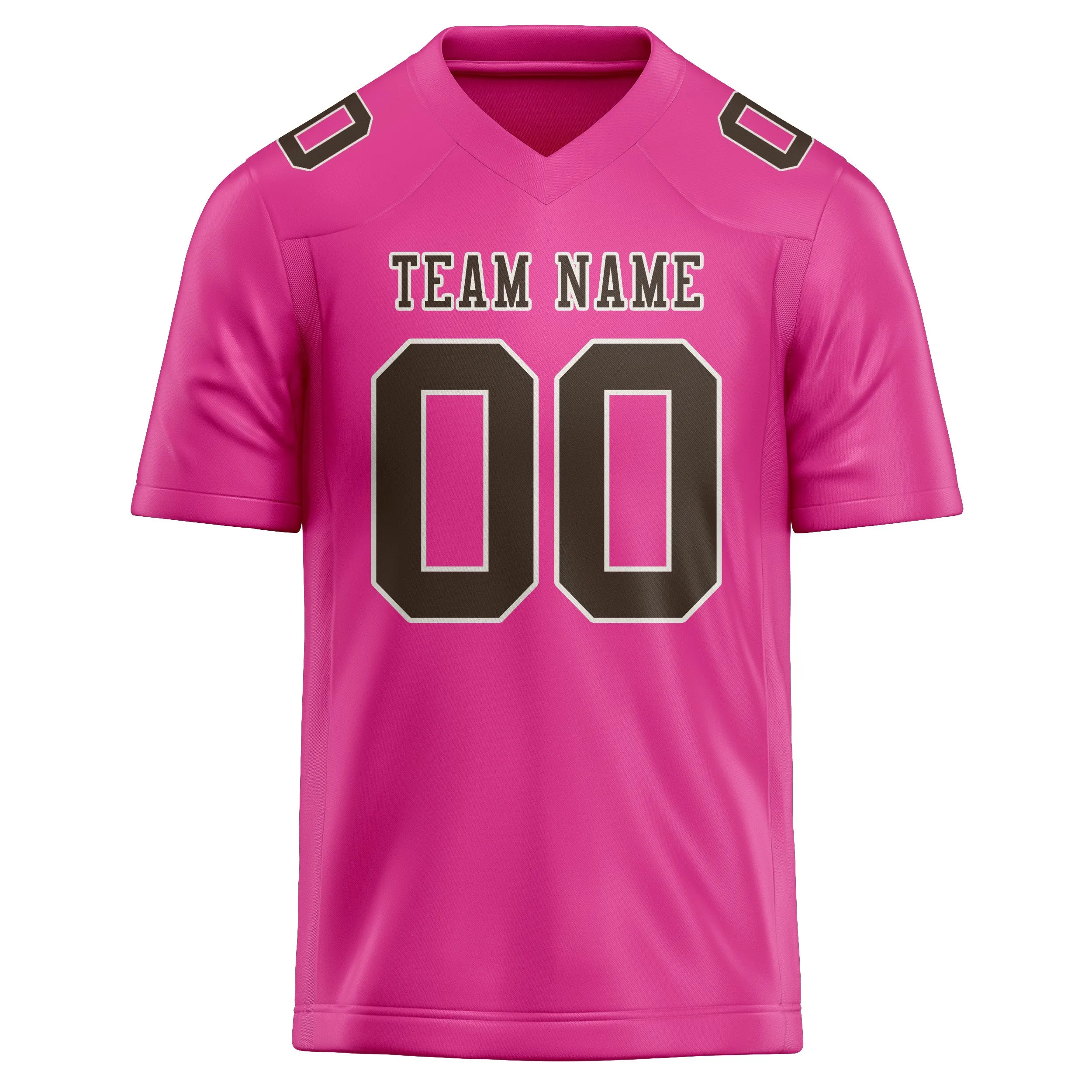 Custom Pink Brown Football Jersey sold by Tailorly product image thumbnail 2