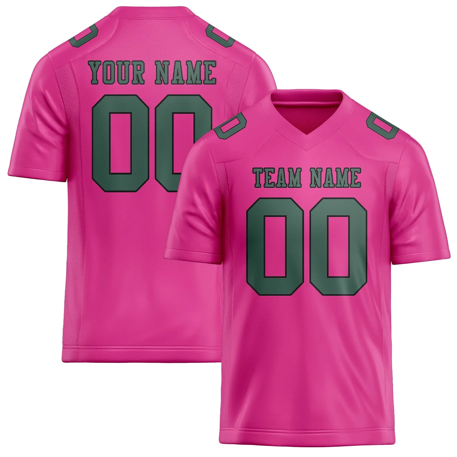 Custom Pink Blue Green Football Jersey sold by Tailorly