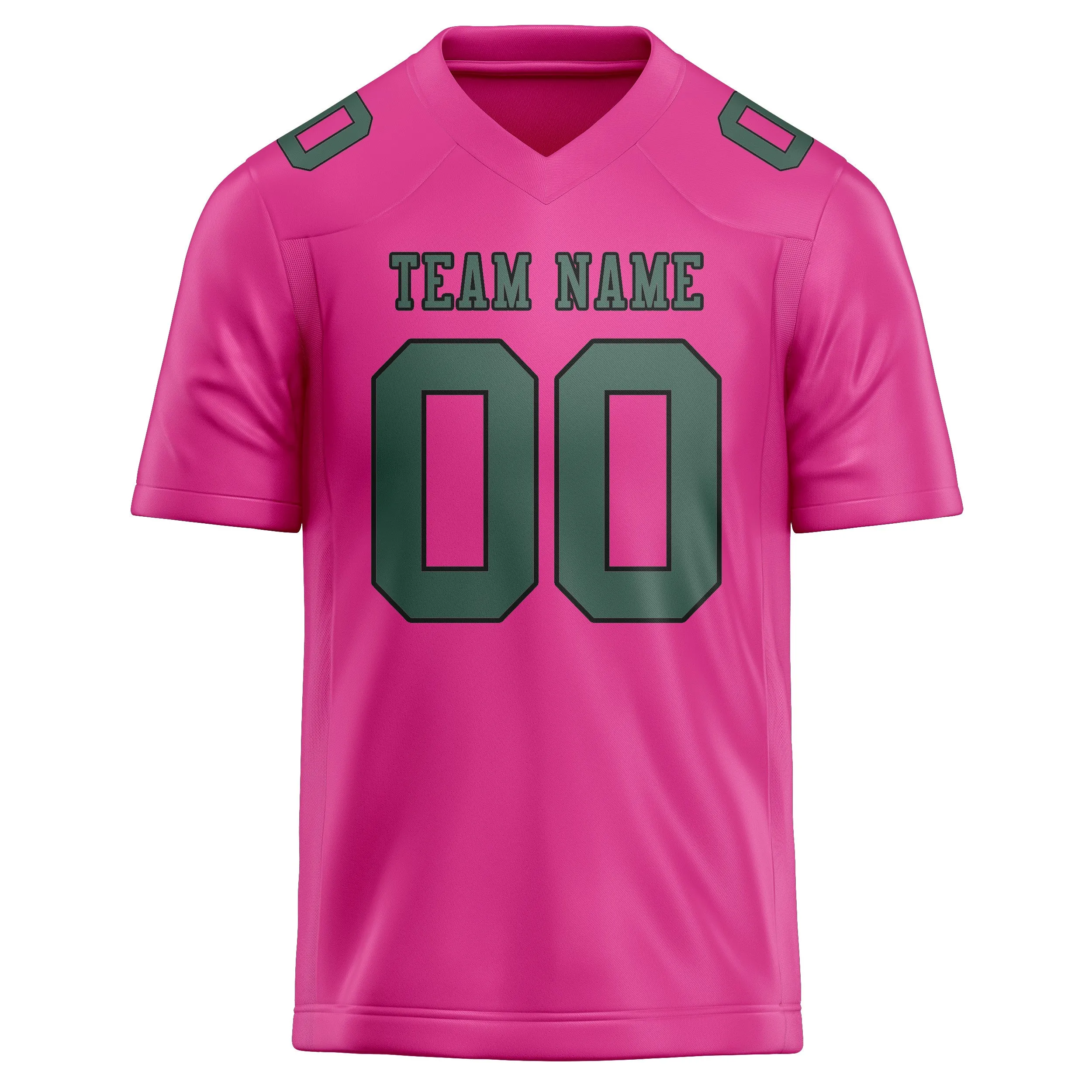 Custom Pink Blue Green Football Jersey sold by Tailorly product image thumbnail 2