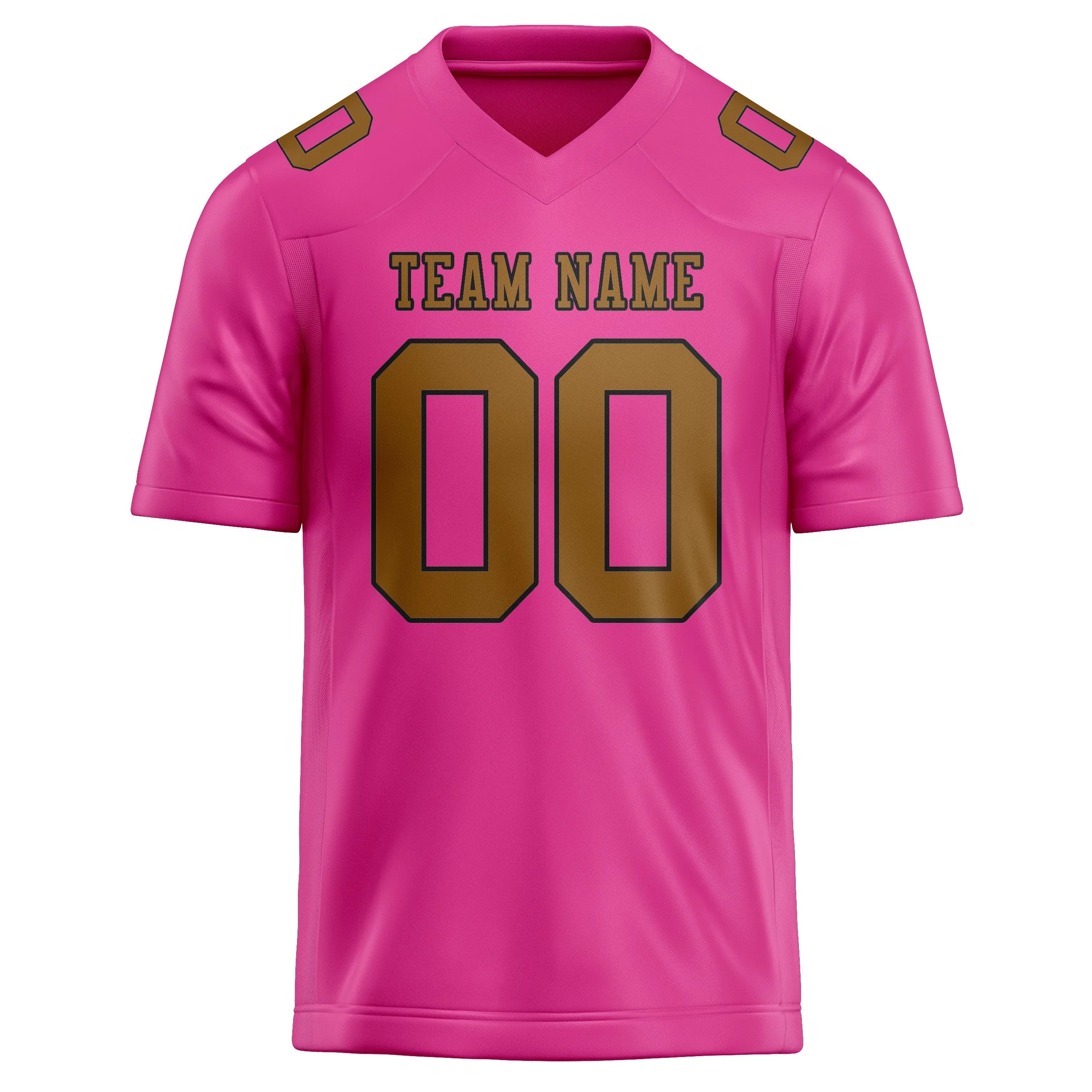 Custom Pink Khaki Football Jersey sold by Tailorly product image thumbnail 2