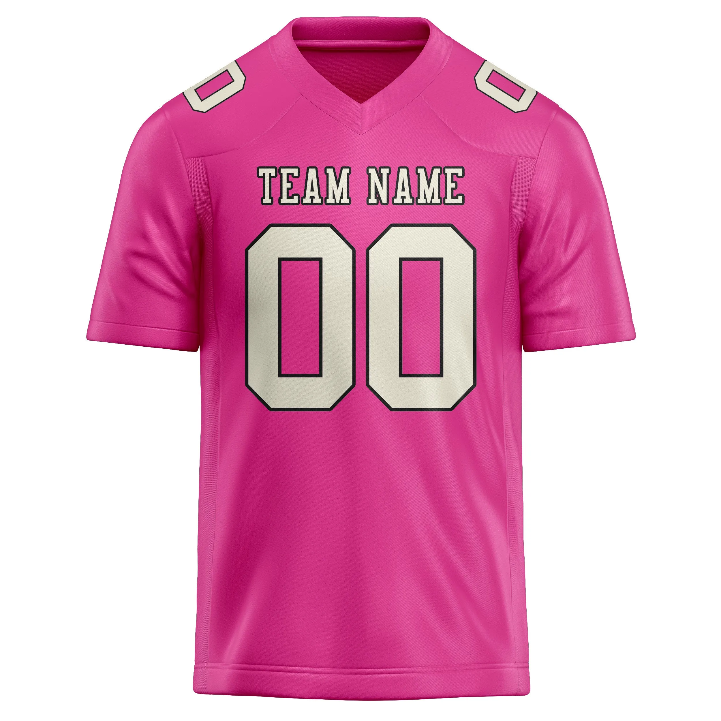 Custom Pink Cream Football Jersey sold by Tailorly product image thumbnail 2