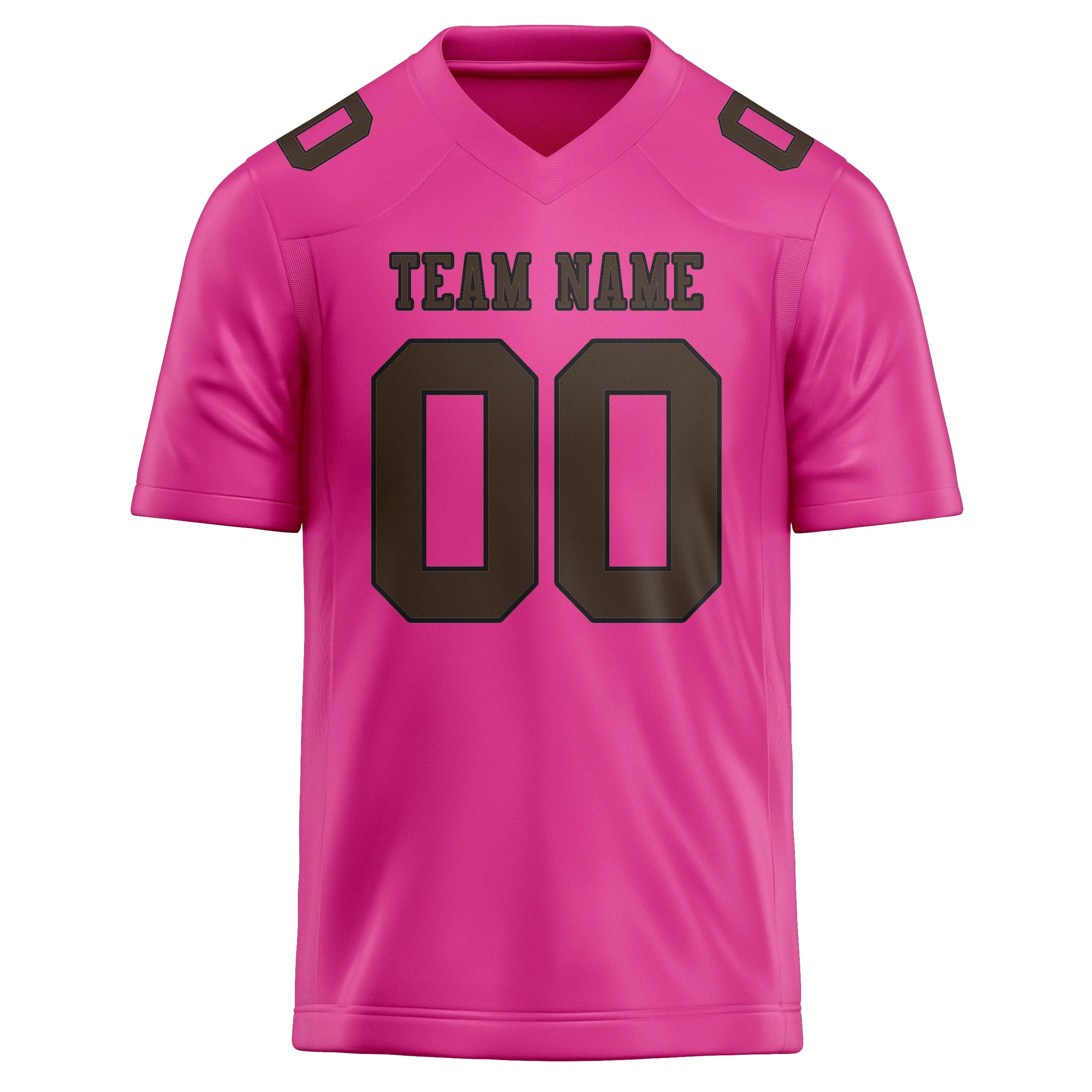 Custom Pink Brown Football Jersey sold by Tailorly product image thumbnail 2