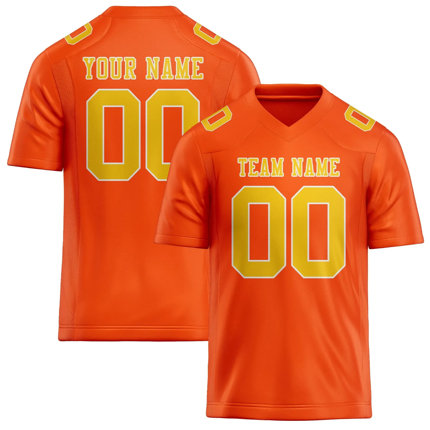Custom Orange Red Gold Football Jersey sold by Tailorly