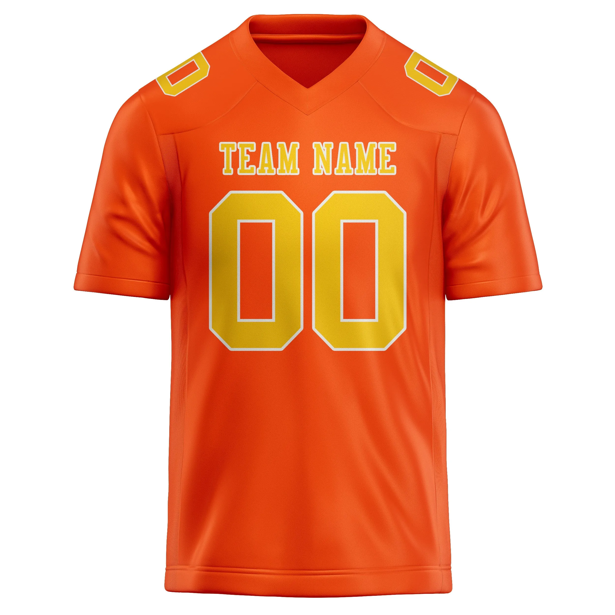 Custom Orange Red Gold Football Jersey sold by Tailorly product image thumbnail 2