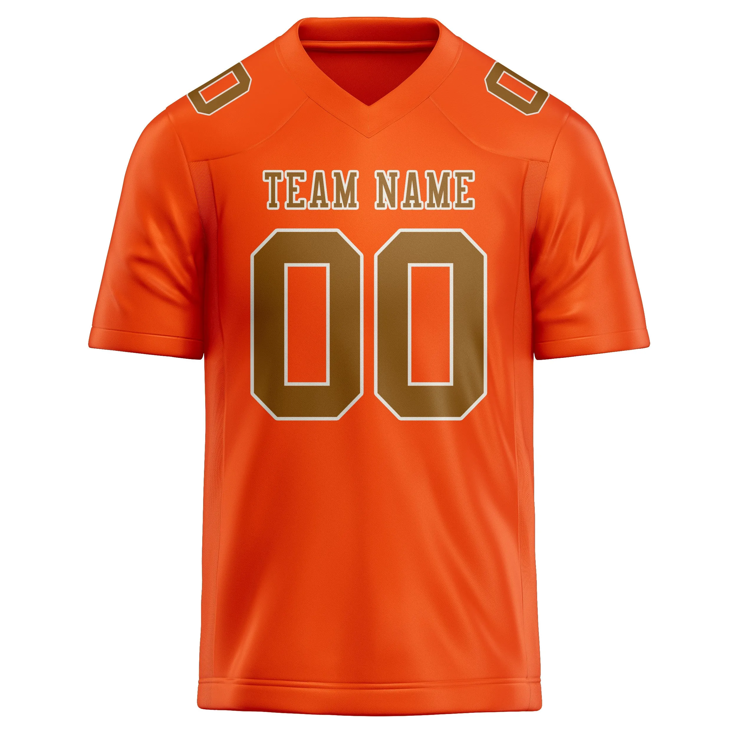 Custom Orange Red Khaki Football Jersey sold by Tailorly product image thumbnail 2