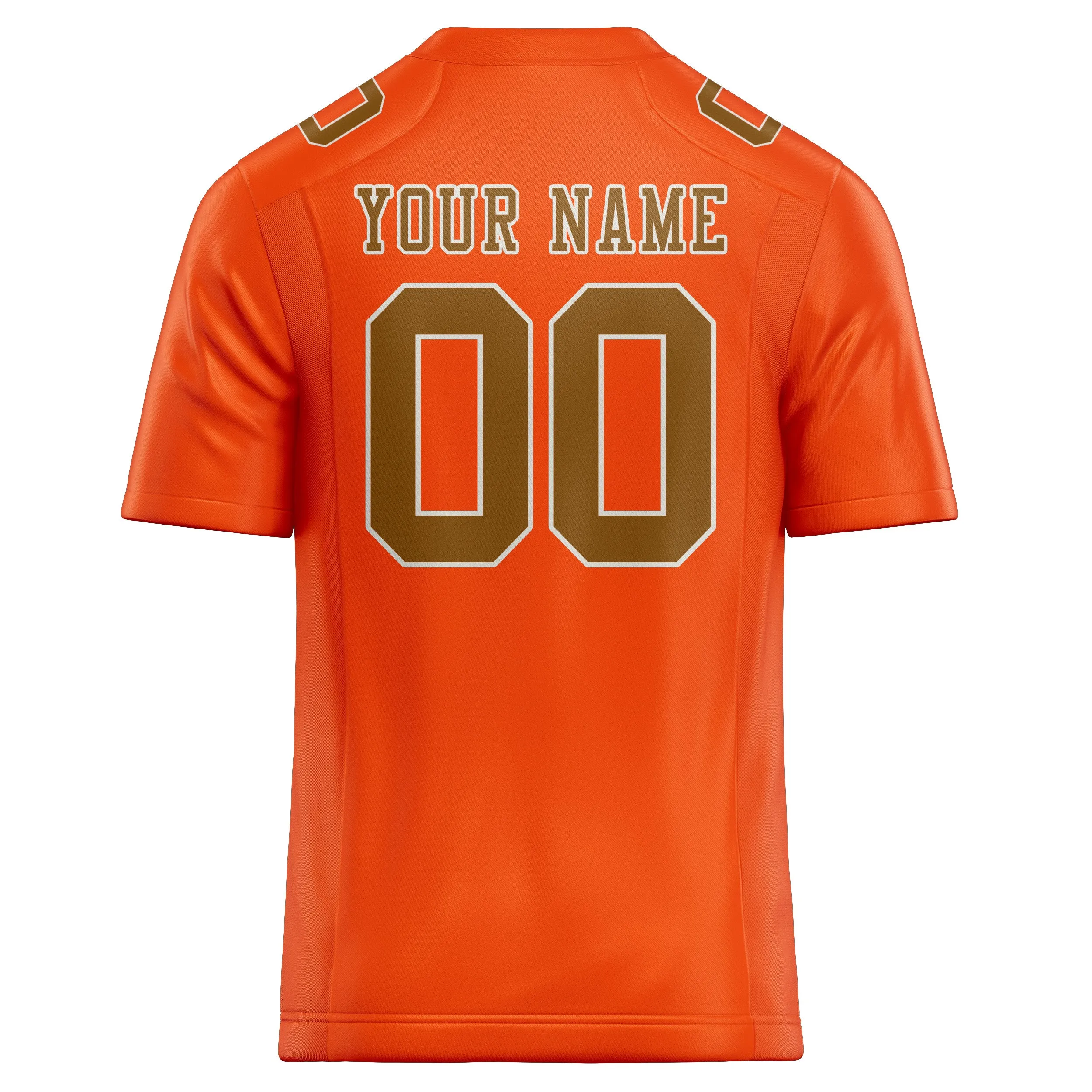 Custom Orange Red Khaki Football Jersey sold by Tailorly product image thumbnail 3
