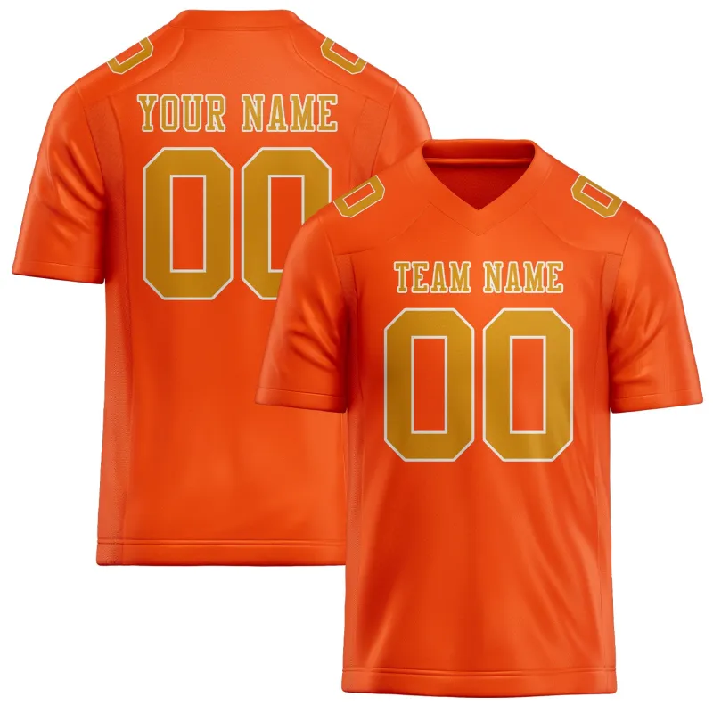 Custom Orange Red Yellow Football Jersey made by Tailorly