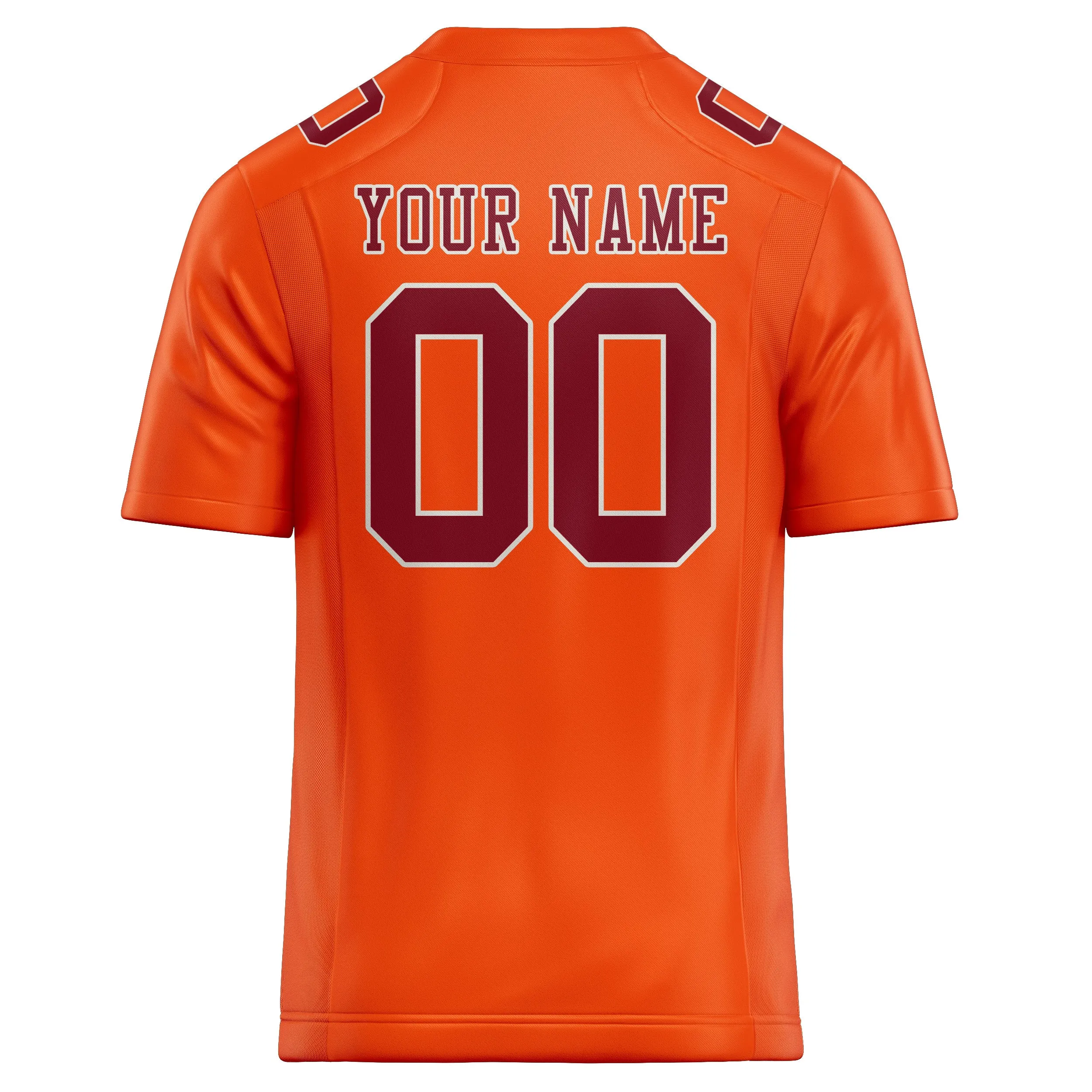Custom Orange Red Crimson Red Football Jersey sold by Tailorly product image thumbnail 3