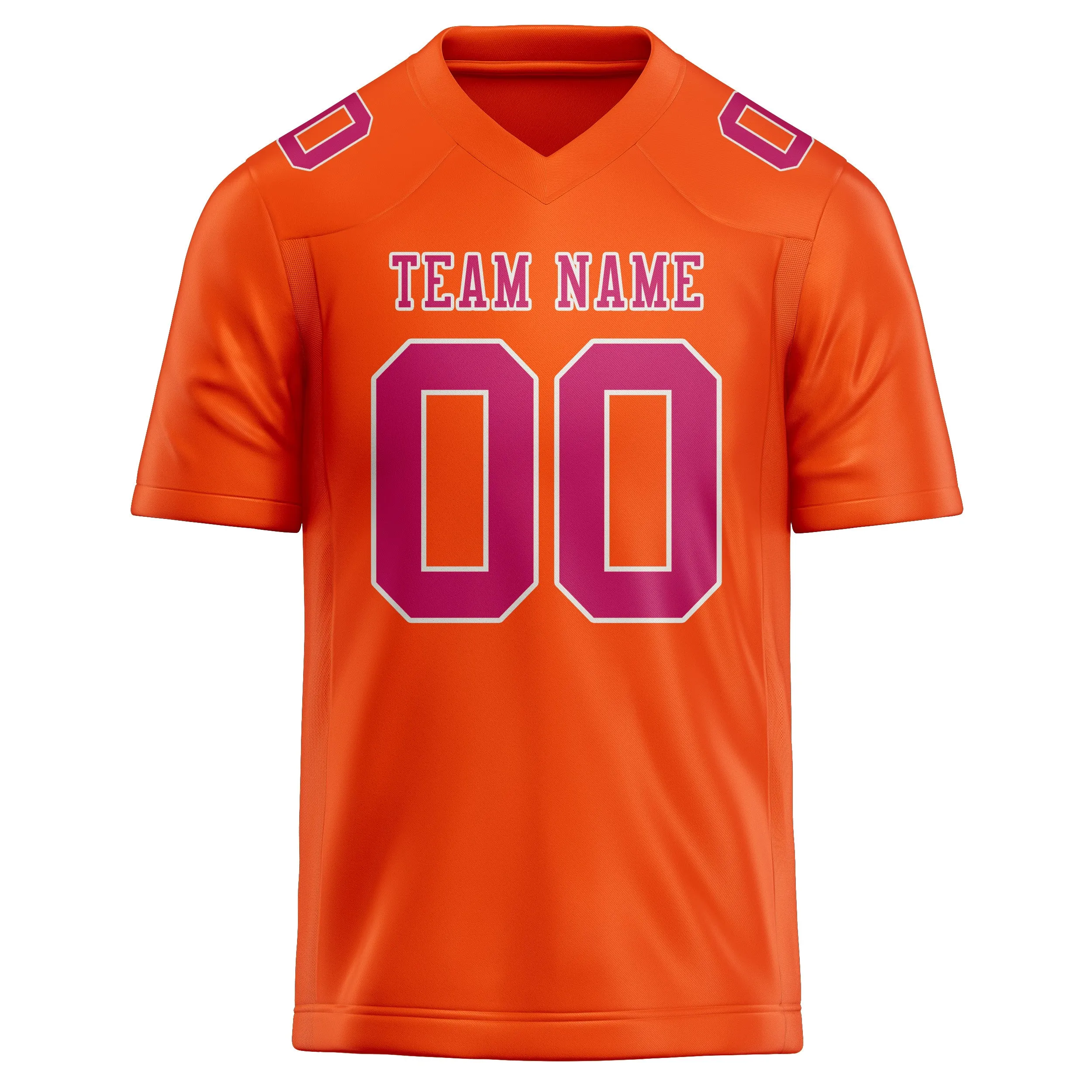 Custom Orange Red Pink Football Jersey sold by Tailorly product image thumbnail 2