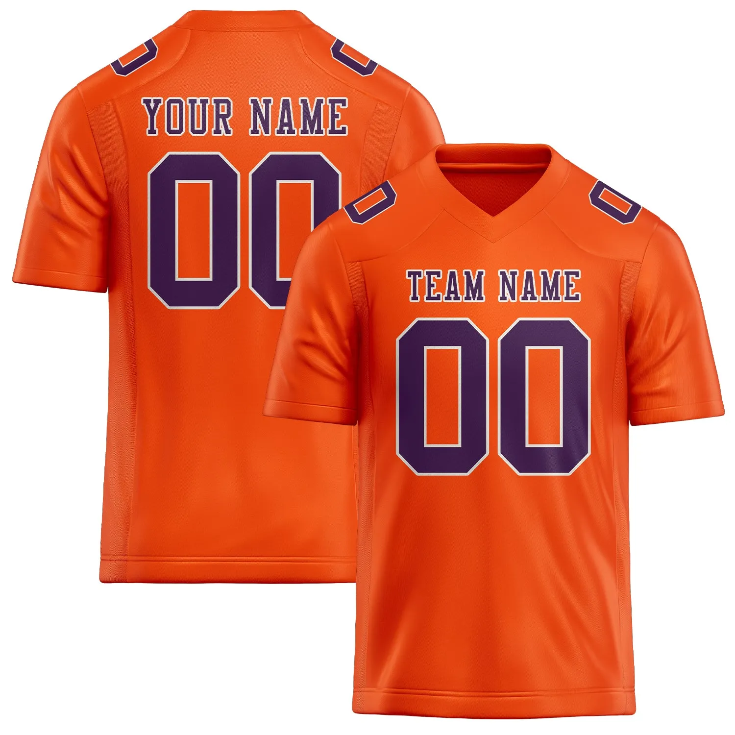 Custom Orange Red Purple Football Jersey sold by Tailorly