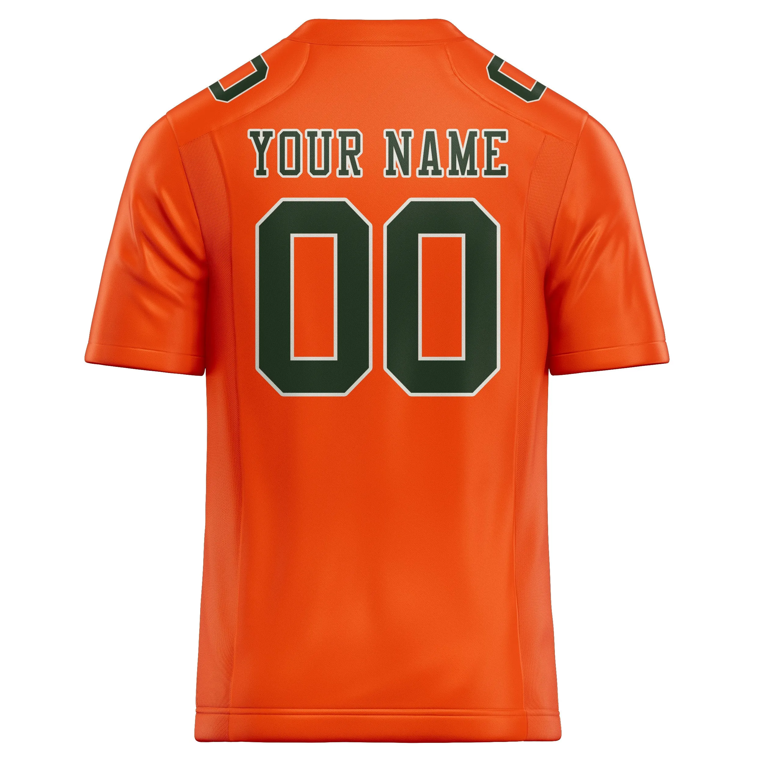 Custom Orange Red Dark Green Football Jersey sold by Tailorly product image thumbnail 3