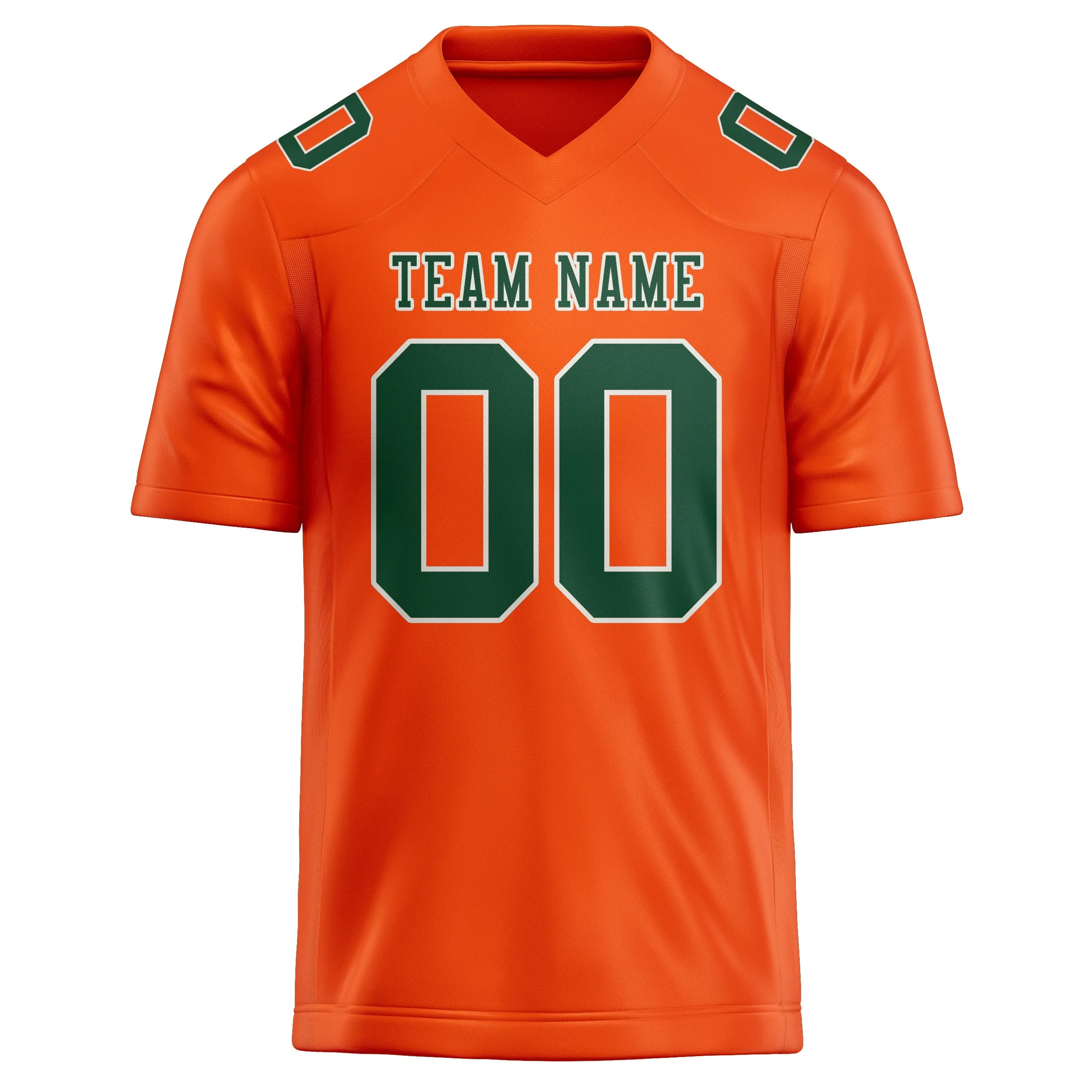 Custom Orange Red Green Football Jersey sold by Tailorly product image thumbnail 2