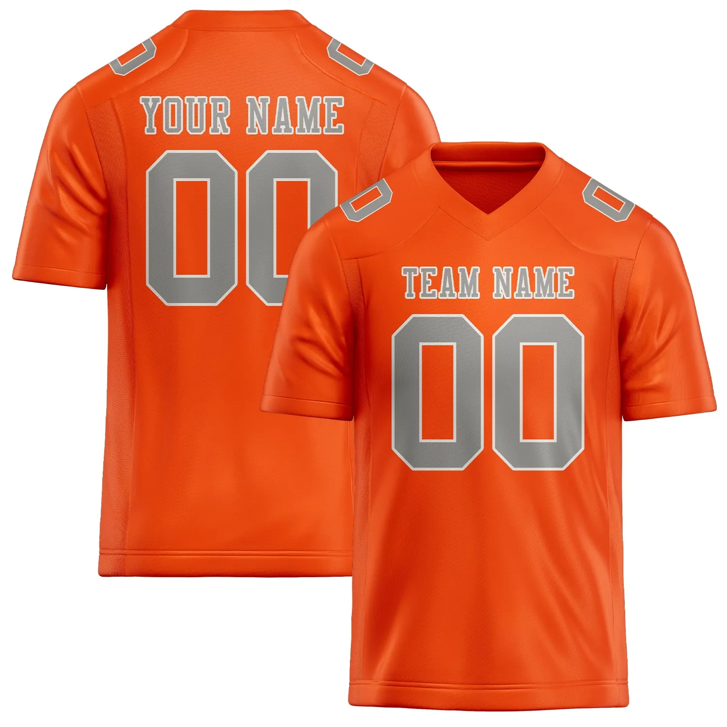 Custom Orange Red Gray Football Jersey sold by Tailorly