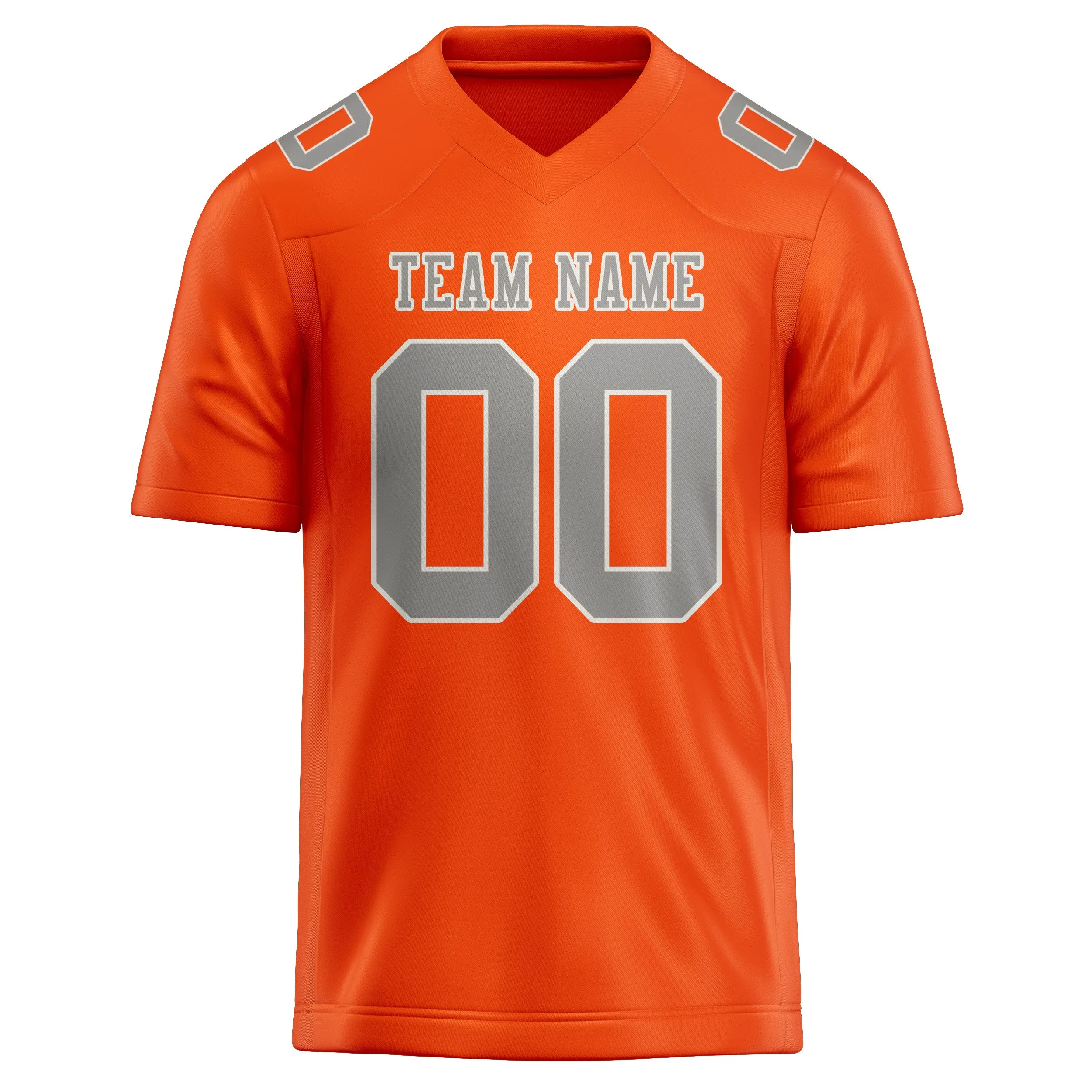 Custom Orange Red Gray Football Jersey sold by Tailorly product image thumbnail 2