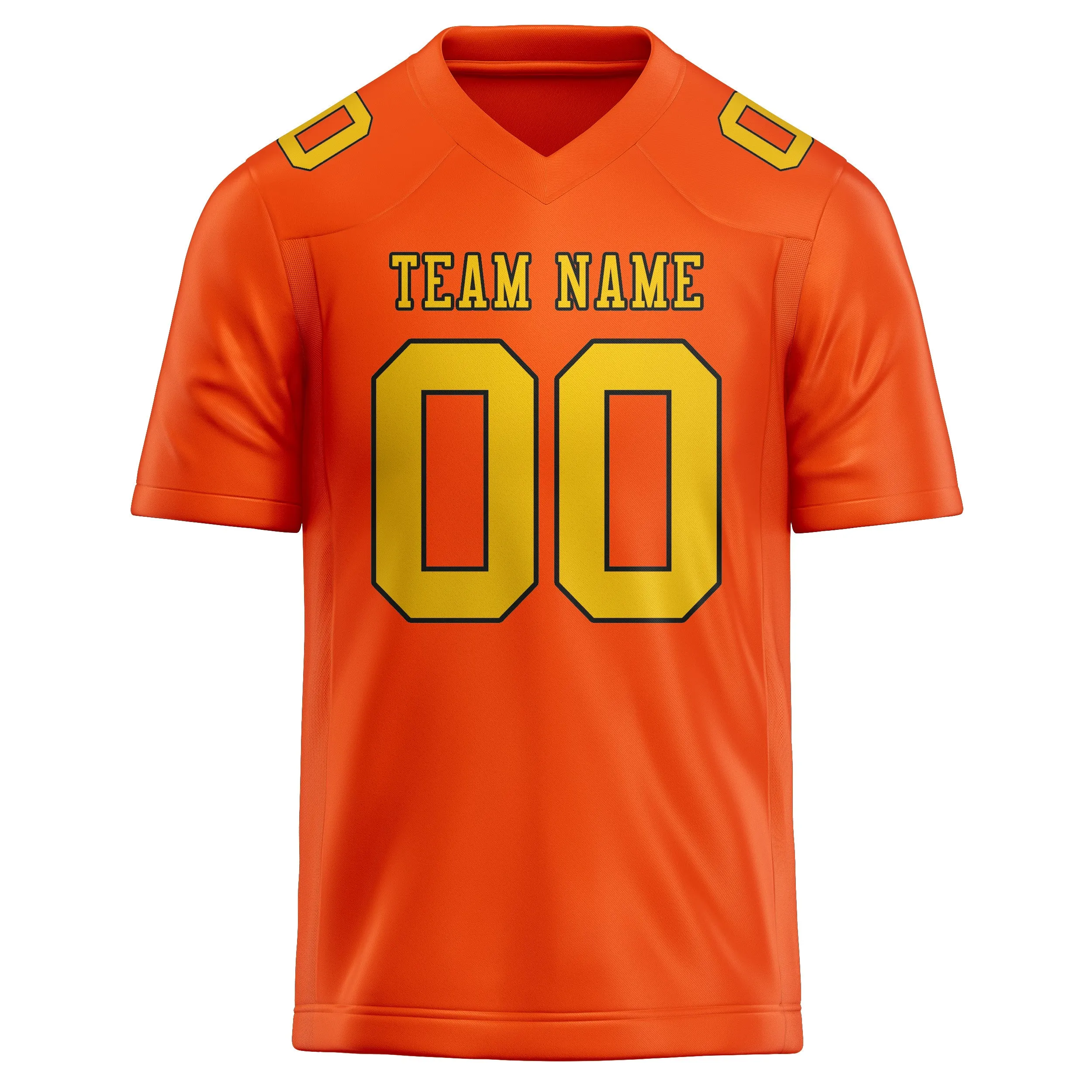 Custom Orange Red Gold Football Jersey sold by Tailorly product image thumbnail 2
