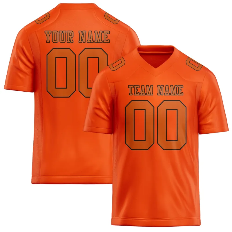Custom Orange Red Orange Football Jersey made by Tailorly