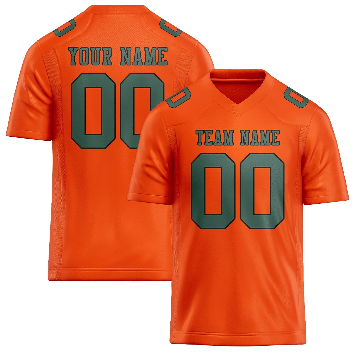 Custom Orange Red Blue Green Football Jersey sold by Tailorly